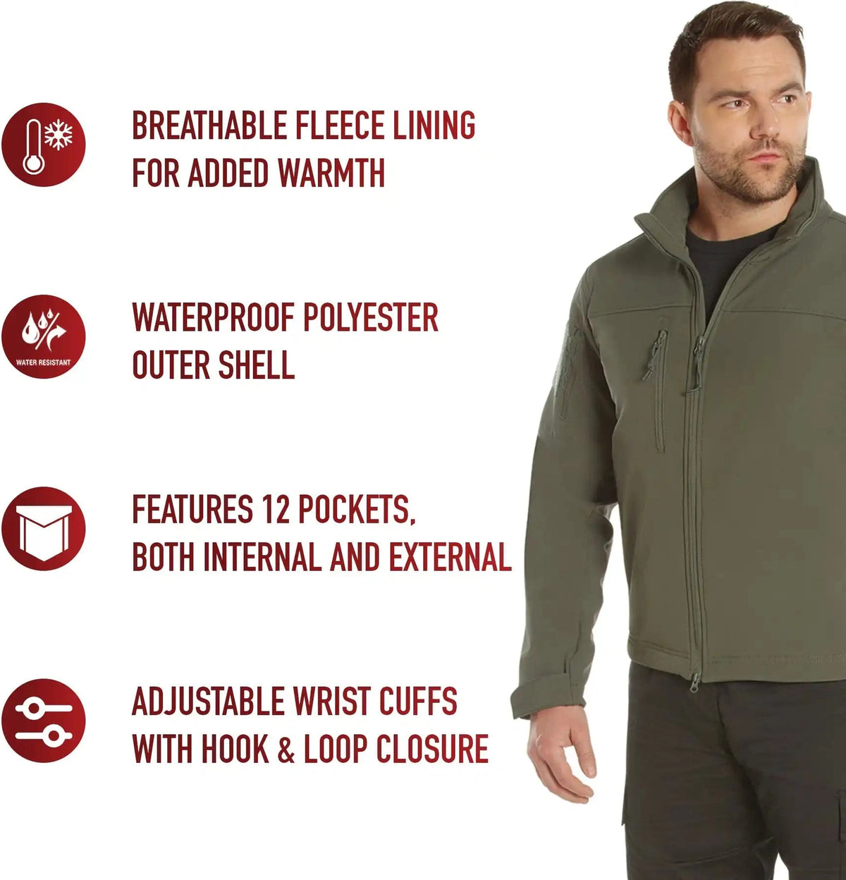 Rothco Stealth Ops Soft Shell Tactical Jacket