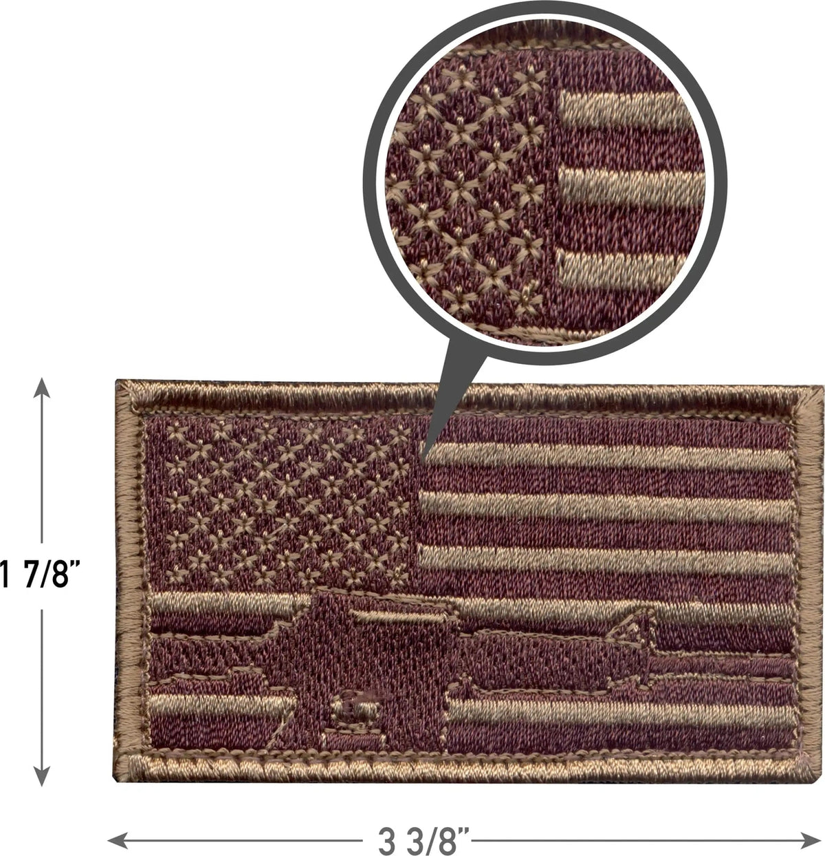 Rothco Subdued Flag &amp; Rifle Morale Patch