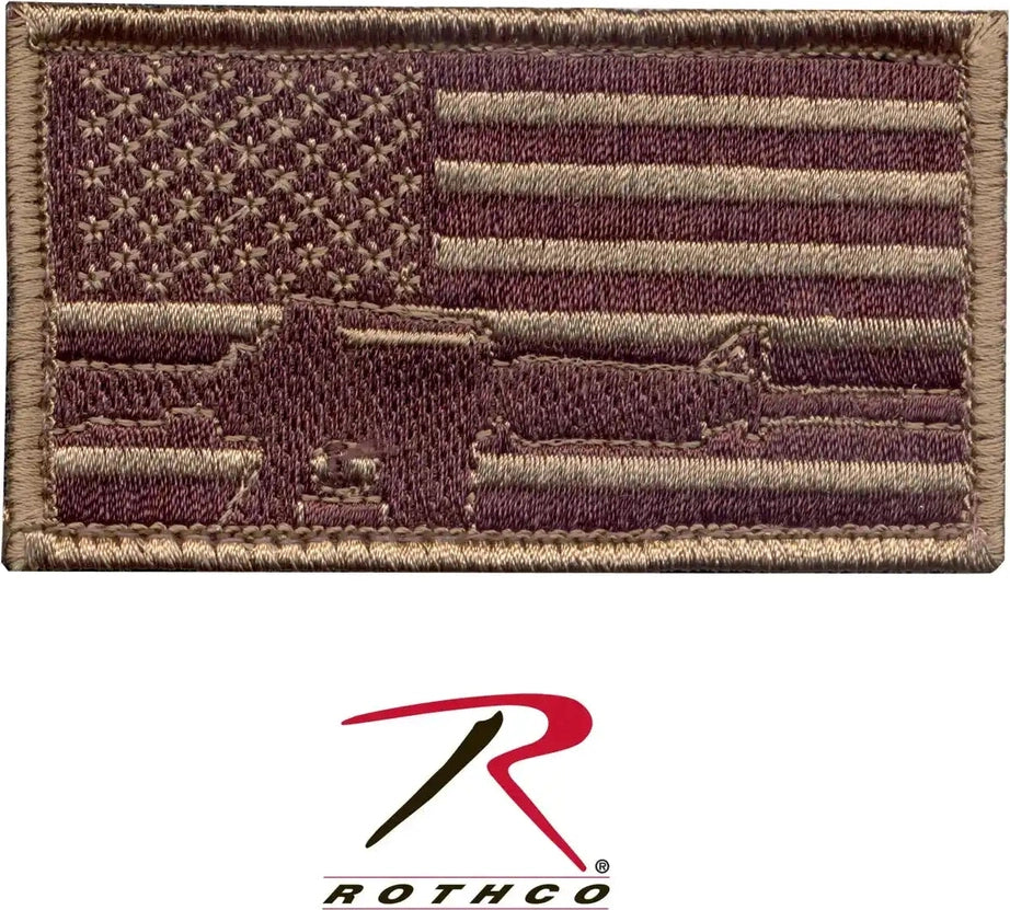 Rothco Subdued Flag &amp; Rifle Morale Patch