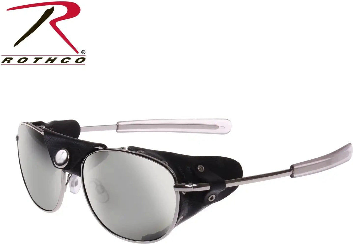 Rothco Tactical Aviator Sunglasses with Wind Guards Chrome / Smoke / 58 Mm