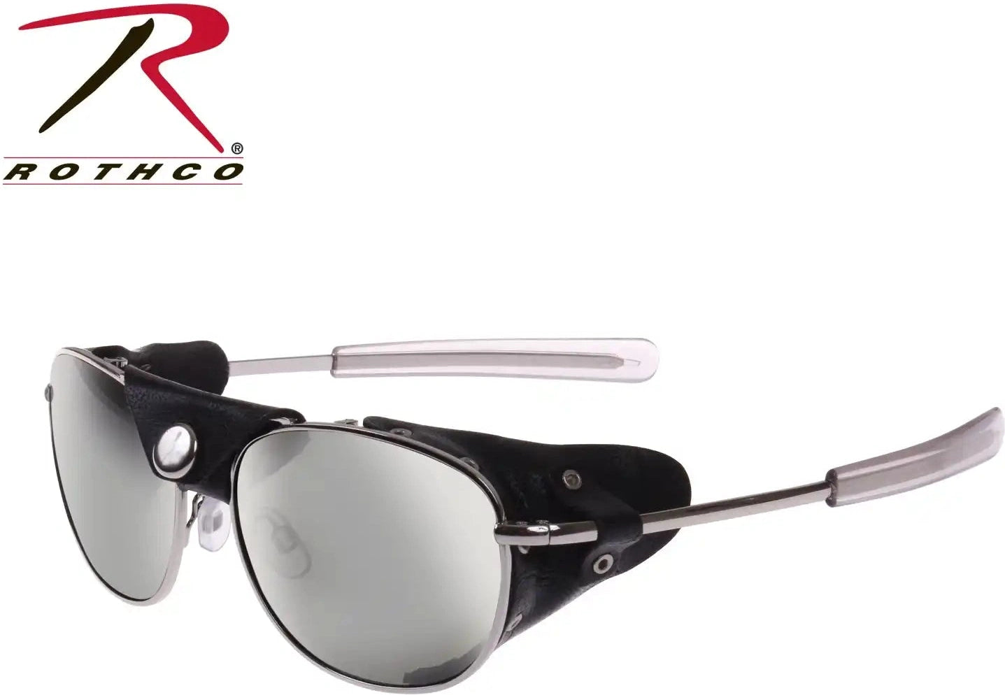 Rothco Tactical Aviator Sunglasses with Wind Guards - Chrome / Smoke / 58 Mm