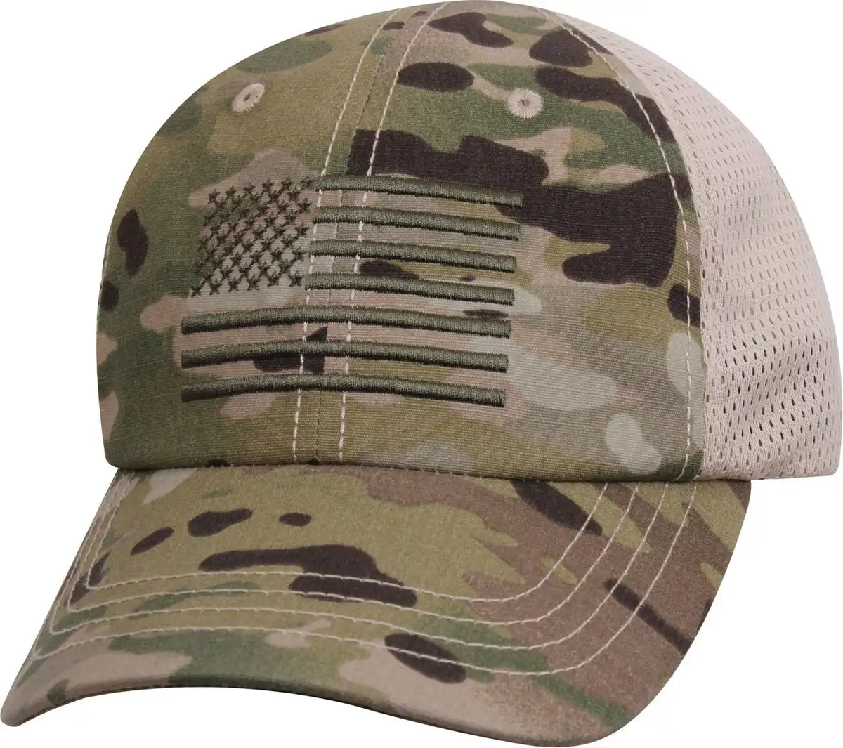 Rothco Tactical Mesh Back Cap with Embroidered us Flag Multicam / one Size