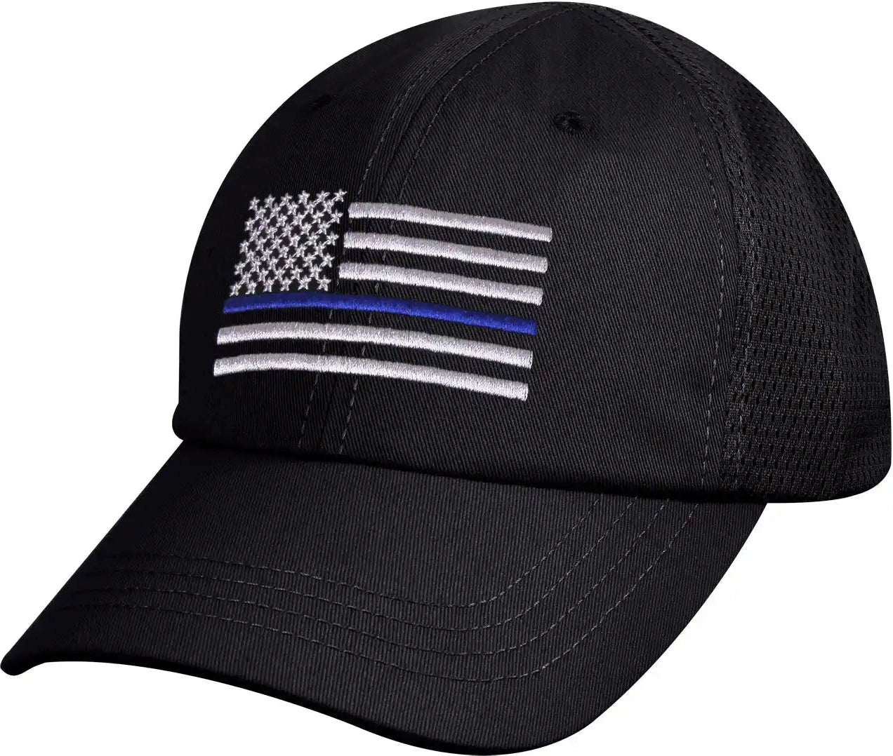 Rothco Tactical Mesh Back Cap with Thin Blue Line Flag Black / one Size