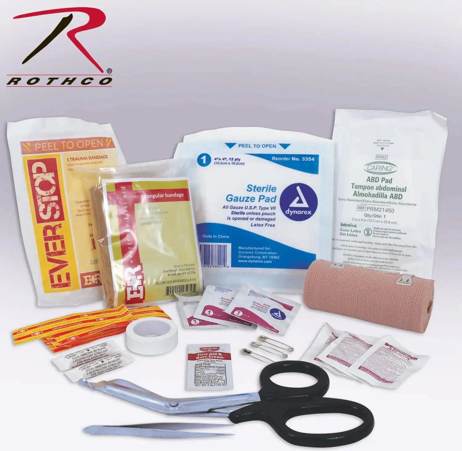 Rothco Tactical Trauma First Aid Kit Contents