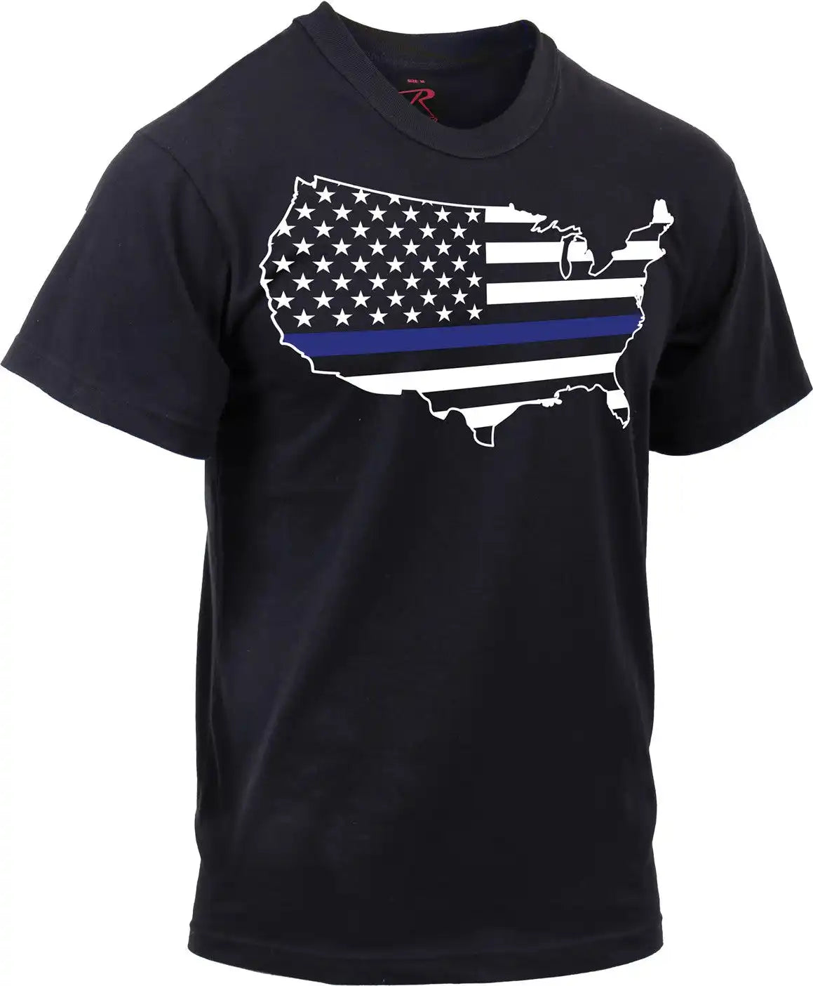 Rothco Thin Blue Line America Map t Shirt
