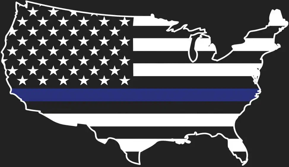 Rothco Thin Blue Line America Map t Shirt