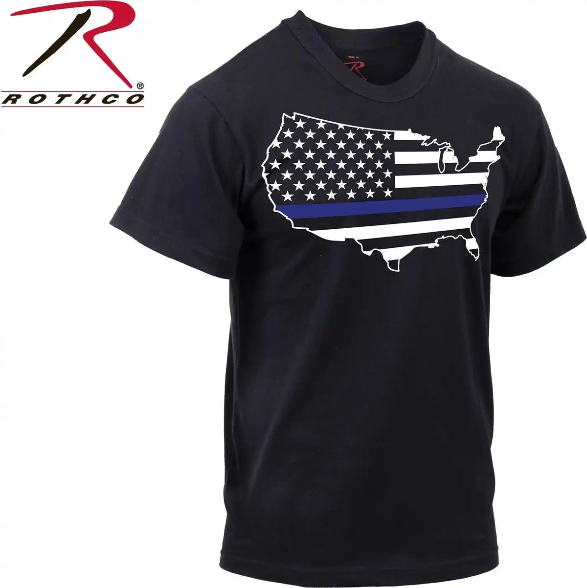 Rothco Thin Blue Line America Map t Shirt