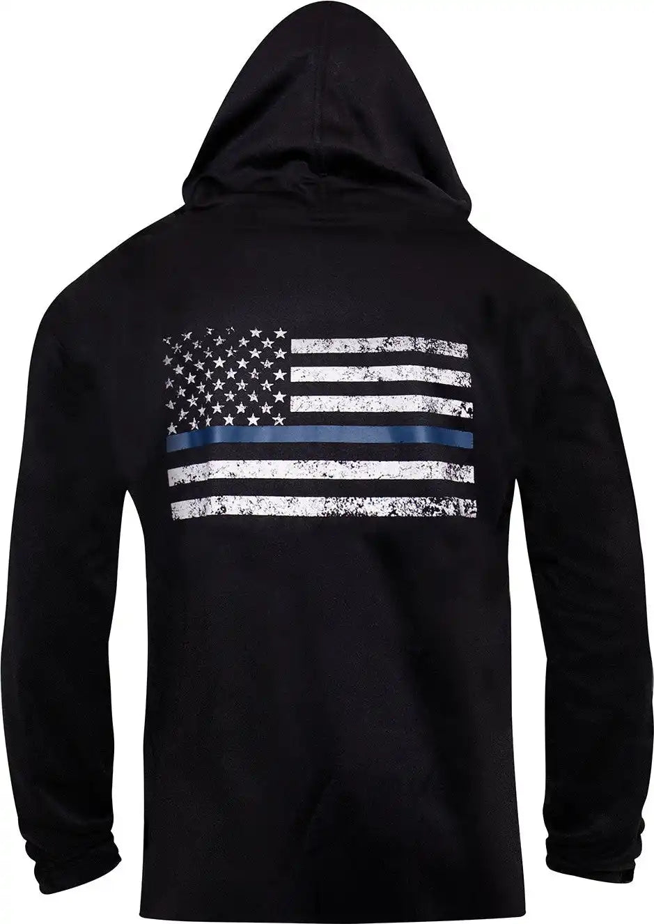 Rothco Thin Blue Line Concealed Carry Zippered Hoodie - Black