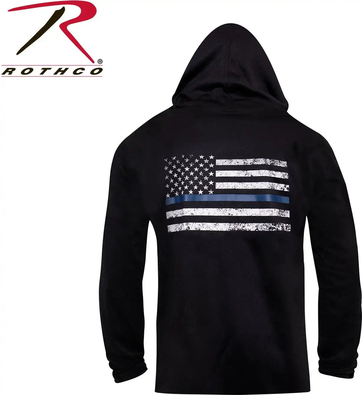 Rothco Thin Blue Line Concealed Carry Zippered Hoodie - Black