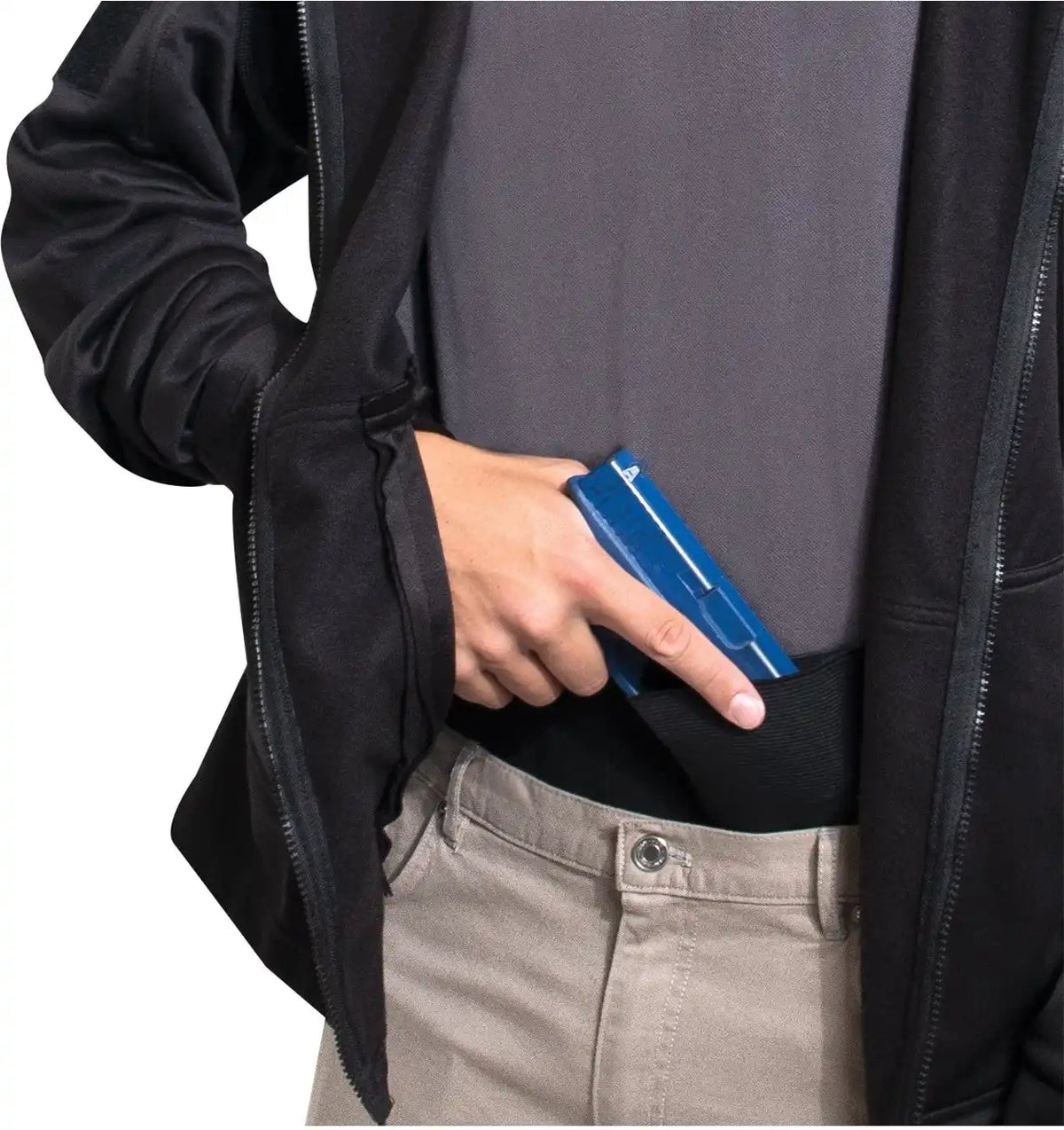 Rothco Thin Blue Line Concealed Carry Zippered Hoodie - Black