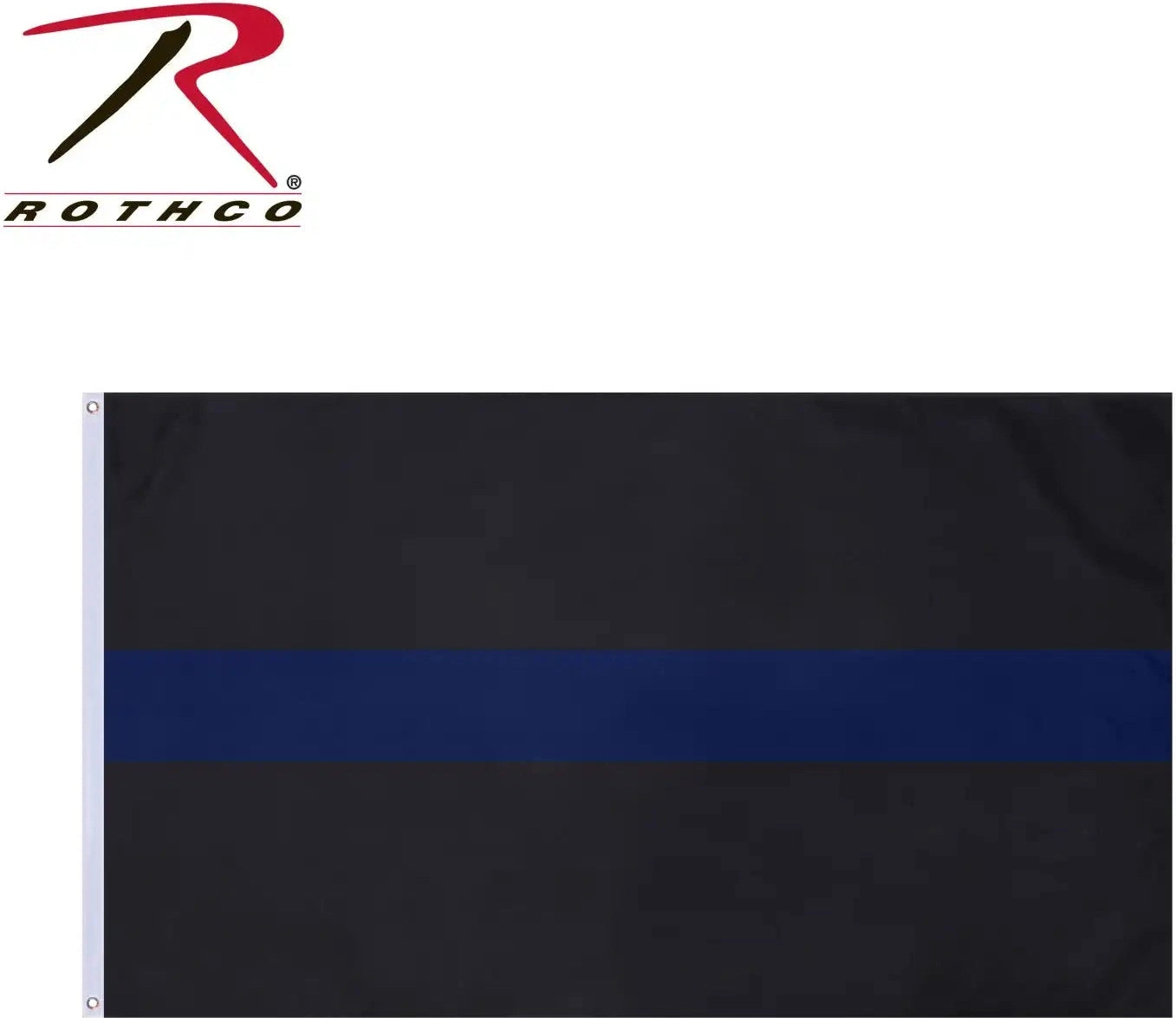Rothco Thin Blue Line Flag Black / 3’ x 5’