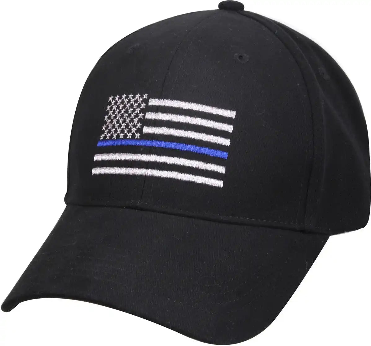 Rothco Thin Blue Line Flag Low Profile Cap Black / one Size