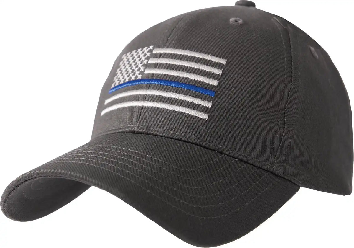 Rothco Thin Blue Line Flag Low Profile Cap Grey / one Size