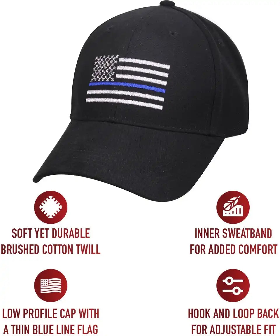 Rothco Thin Blue Line Flag Low Profile Cap