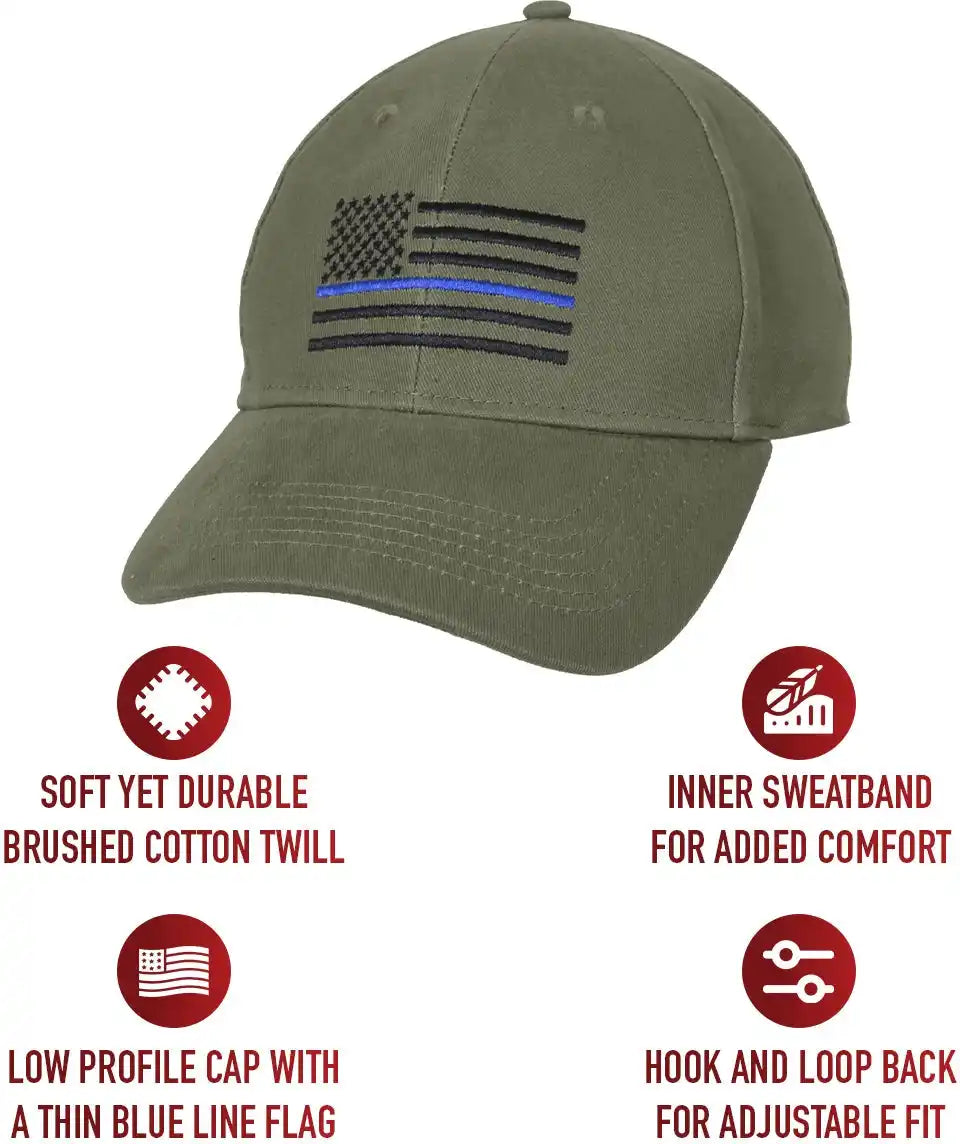 Rothco Thin Blue Line Flag Low Profile Cap