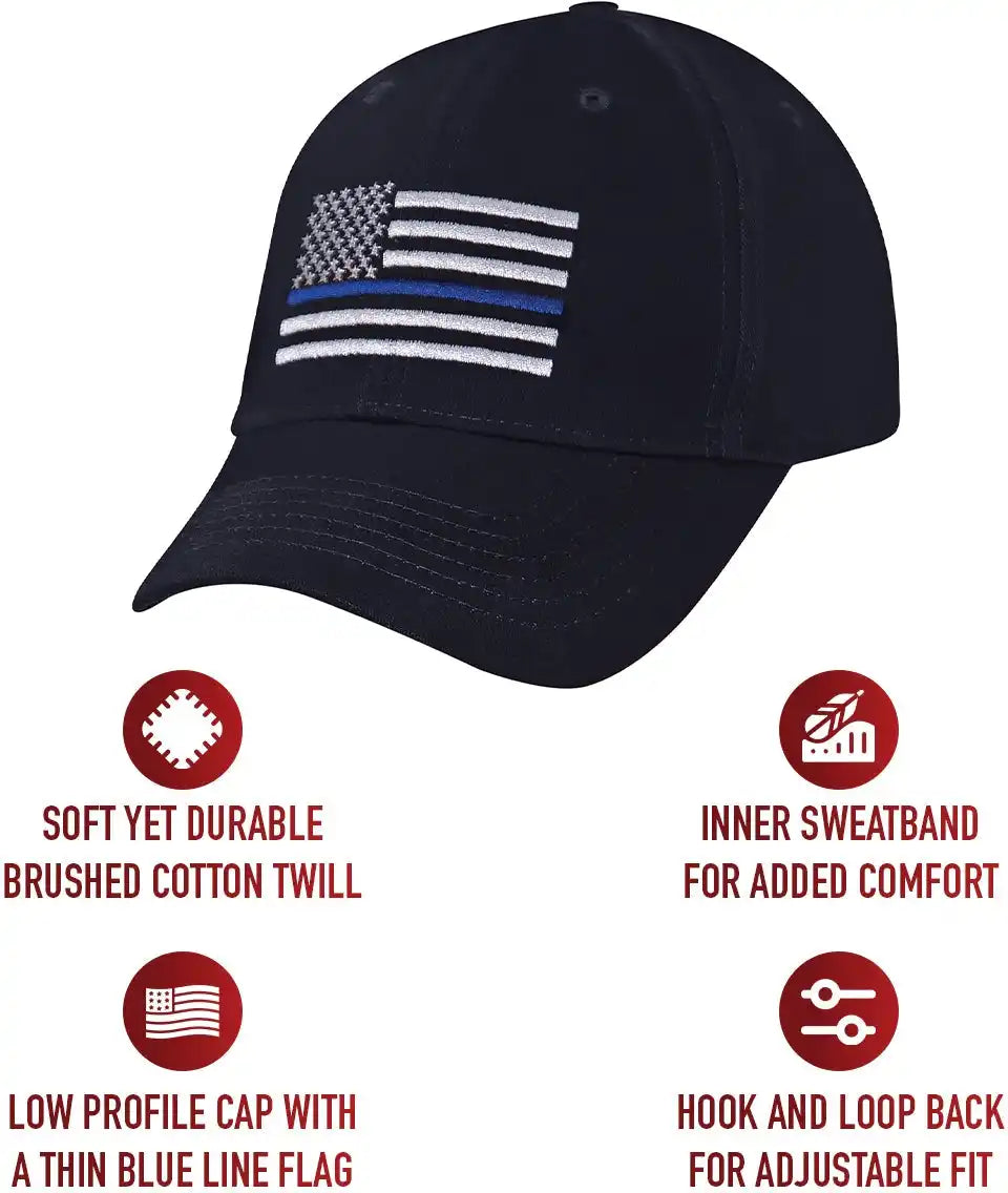 Rothco Thin Blue Line Flag Low Profile Cap
