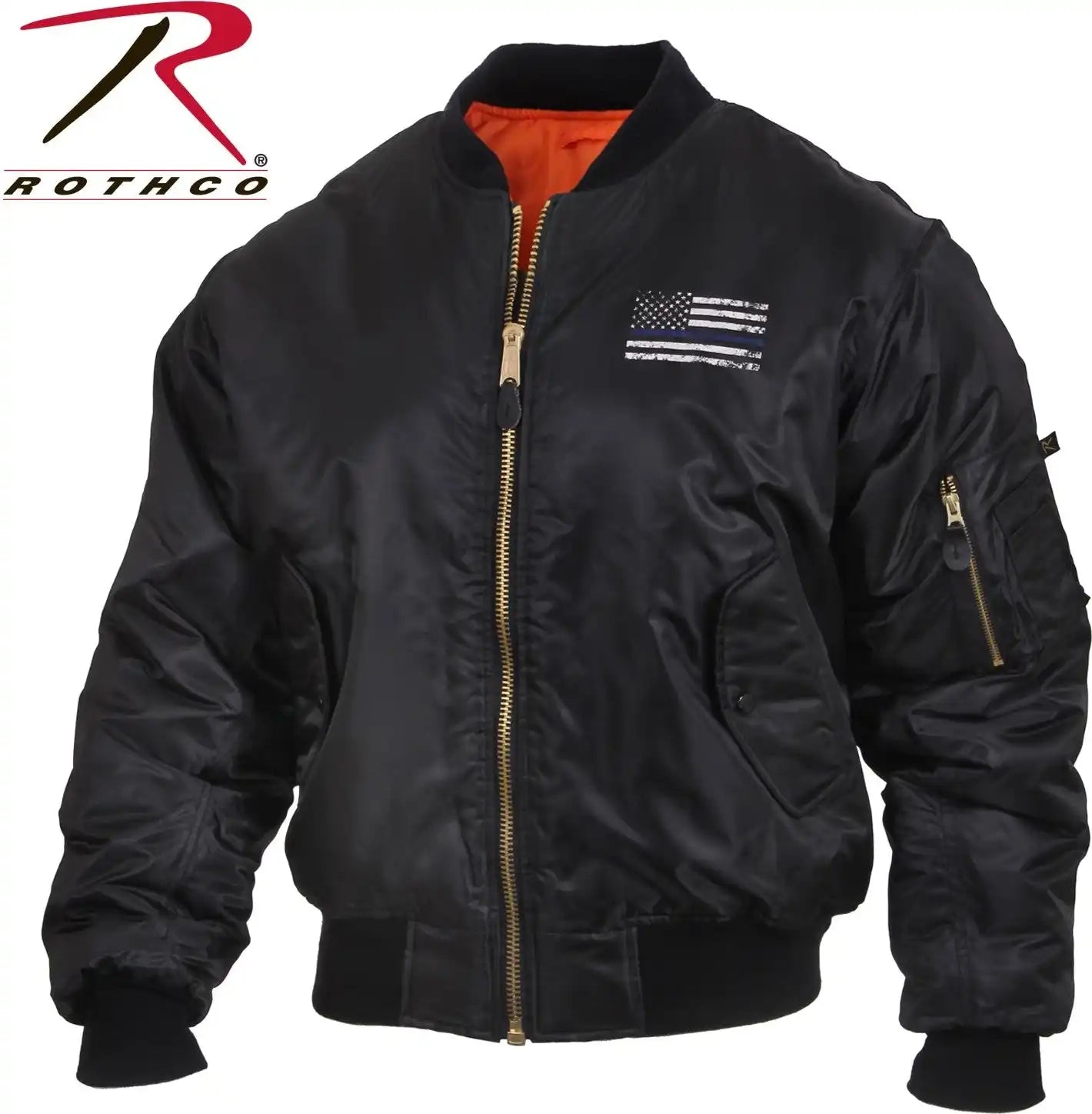 Rothco Thin Blue Line Flag Ma 1 Flight Jacket