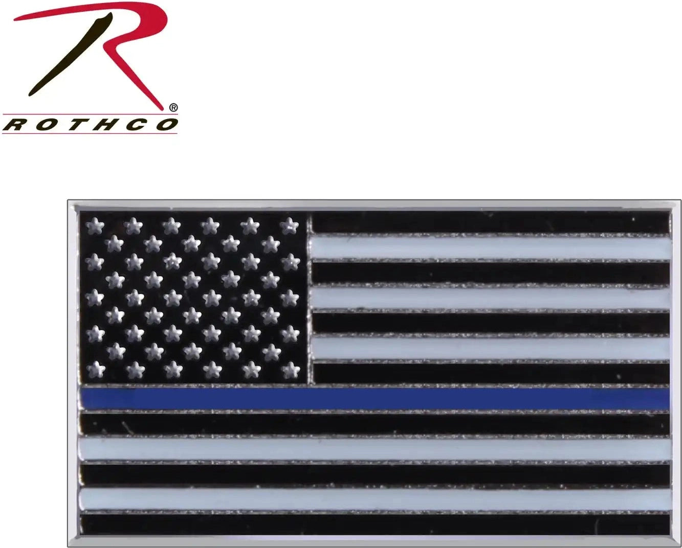 Rothco Thin Blue Line Flag Pin Black / one Size