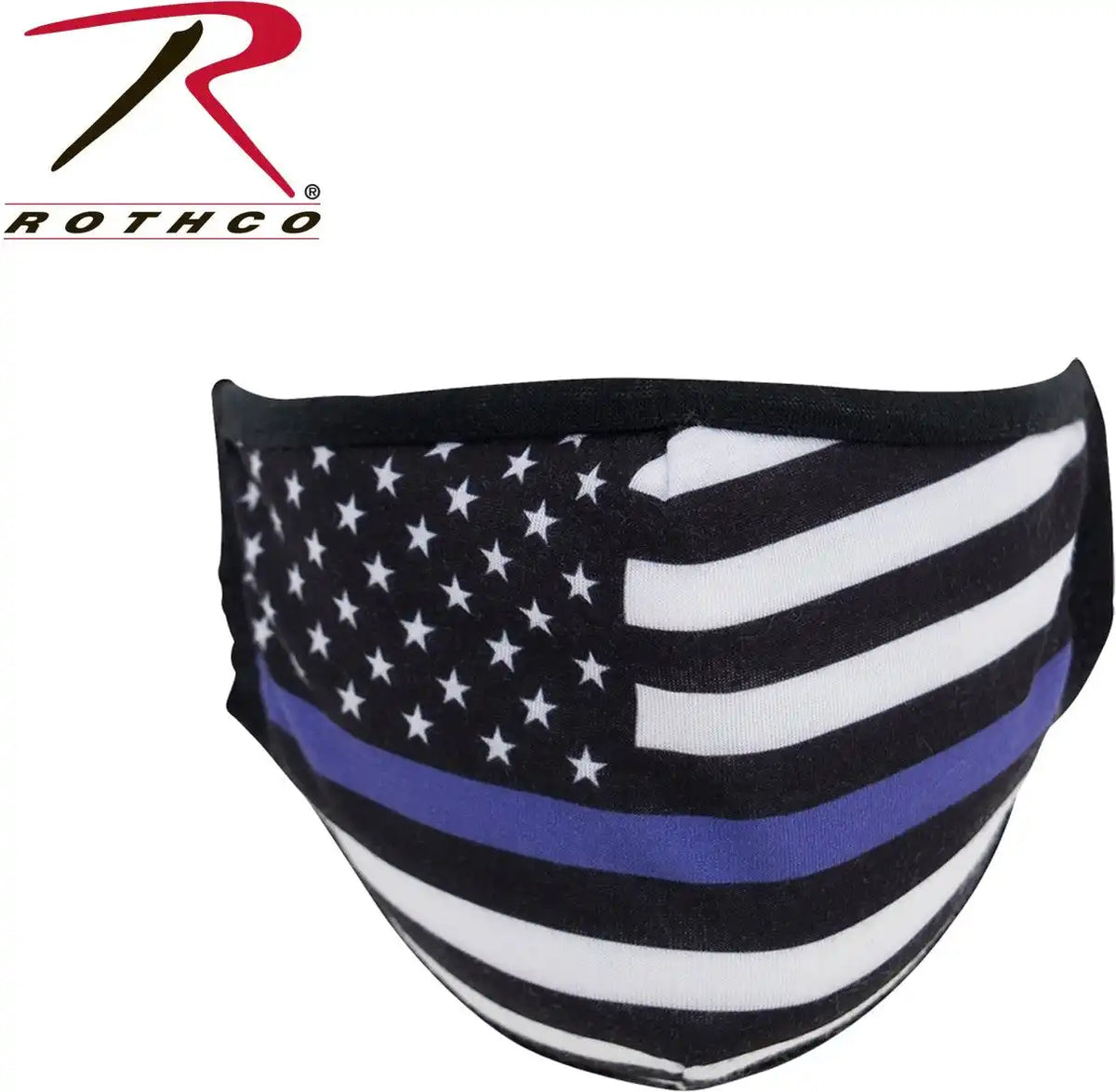 Rothco Thin Blue Line Flag Reusable 3 Layer Polyester Face Mask