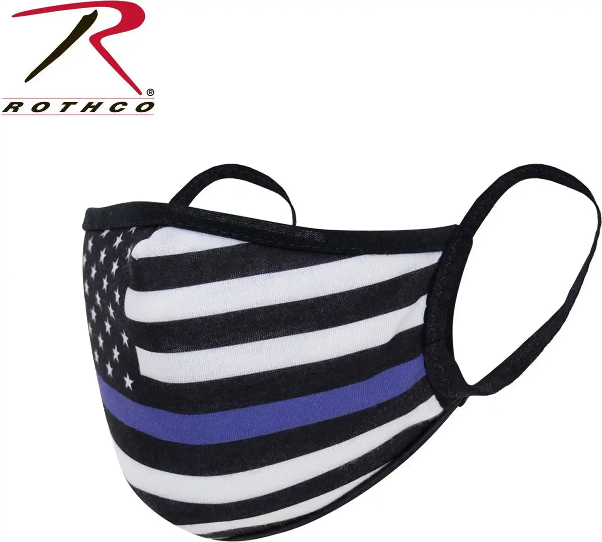 Rothco Thin Blue Line Flag Reusable 3 Layer Polyester Face Mask