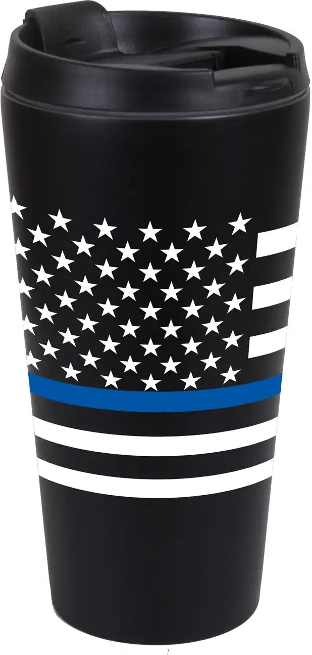 Rothco Thin Blue Line Flag Travel Mug