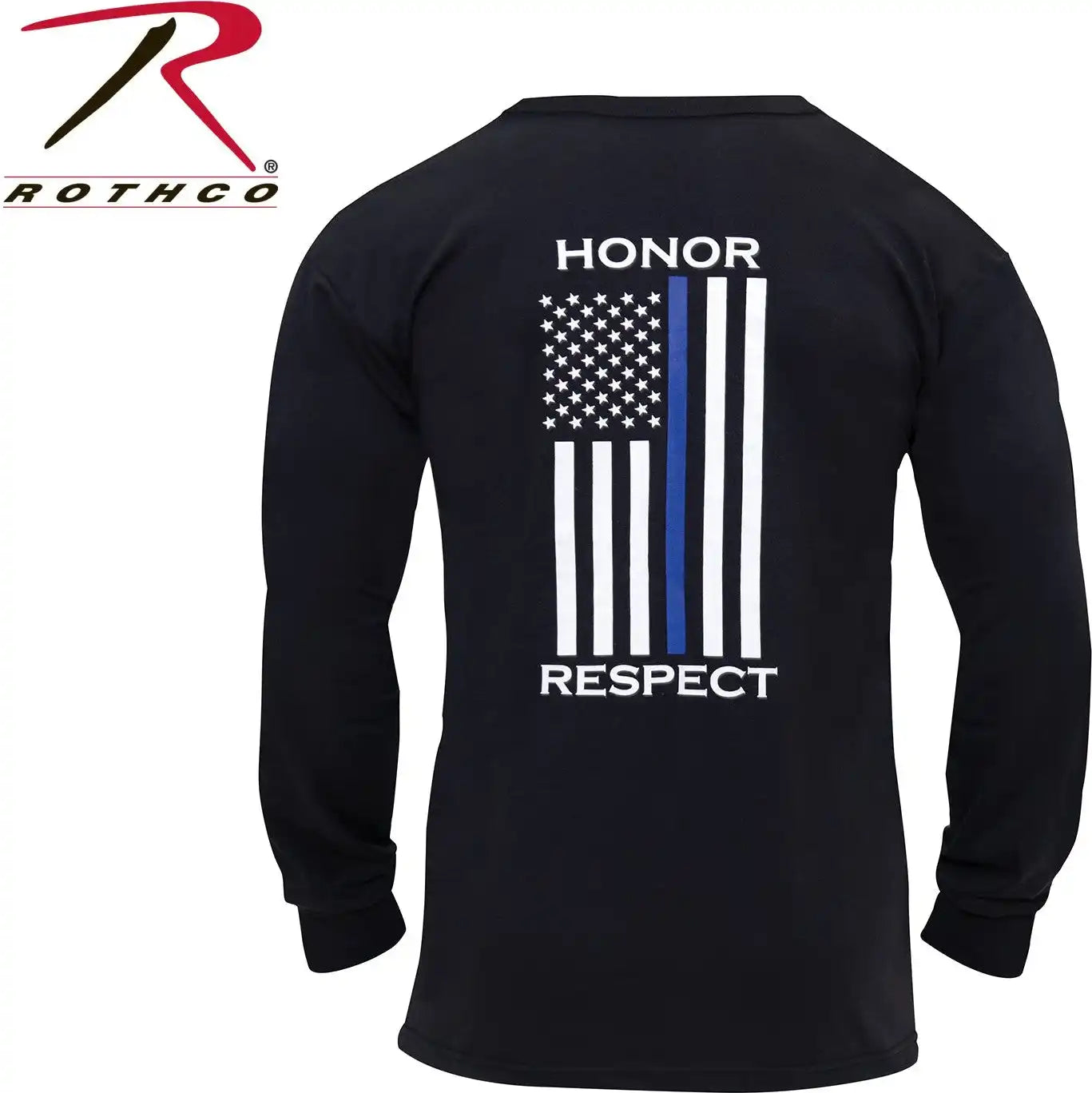 Rothco Thin Blue Line Honor and Respect Long Sleeve t Shirt