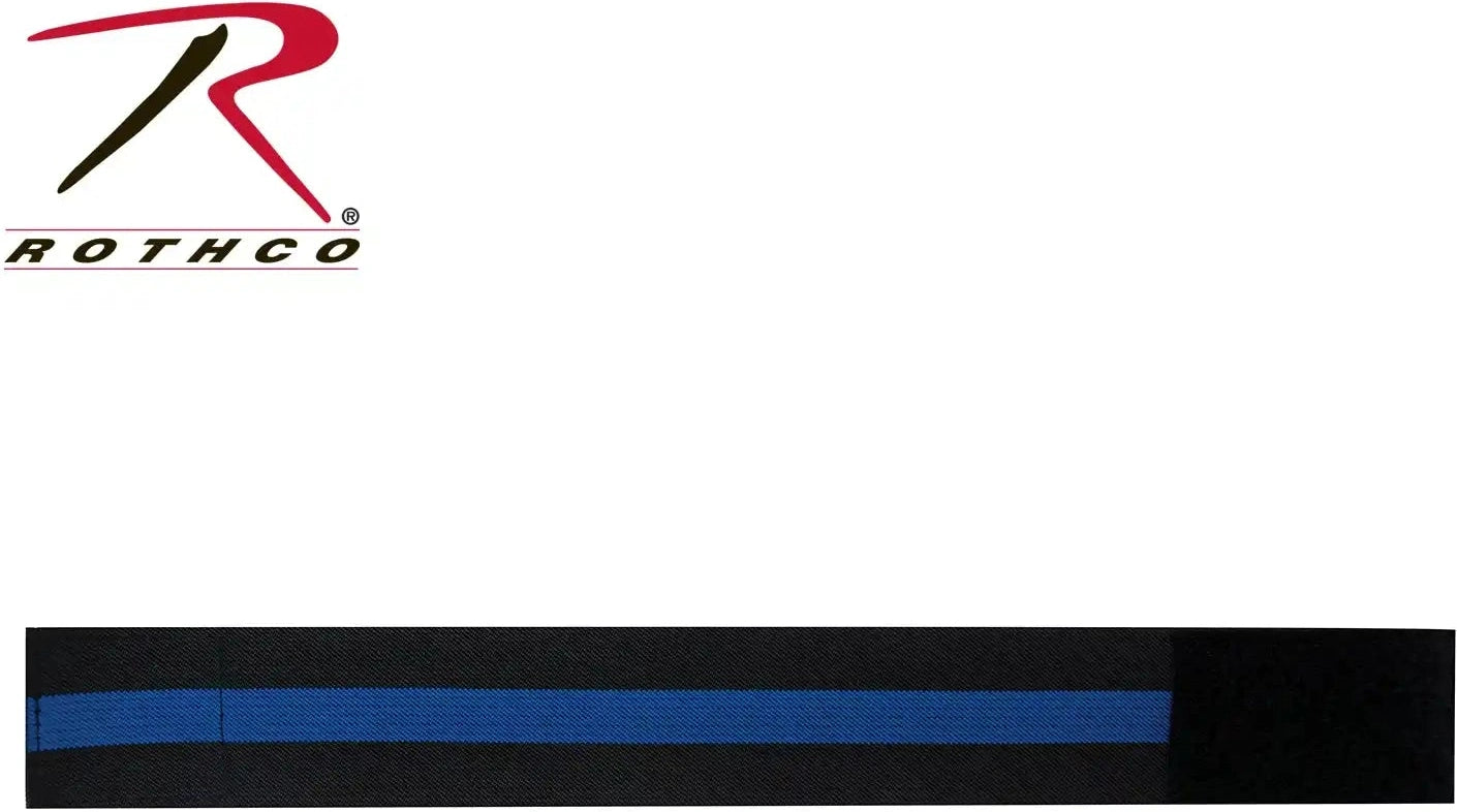 Rothco Thin Blue Line Mourning Arm Band Black / Line