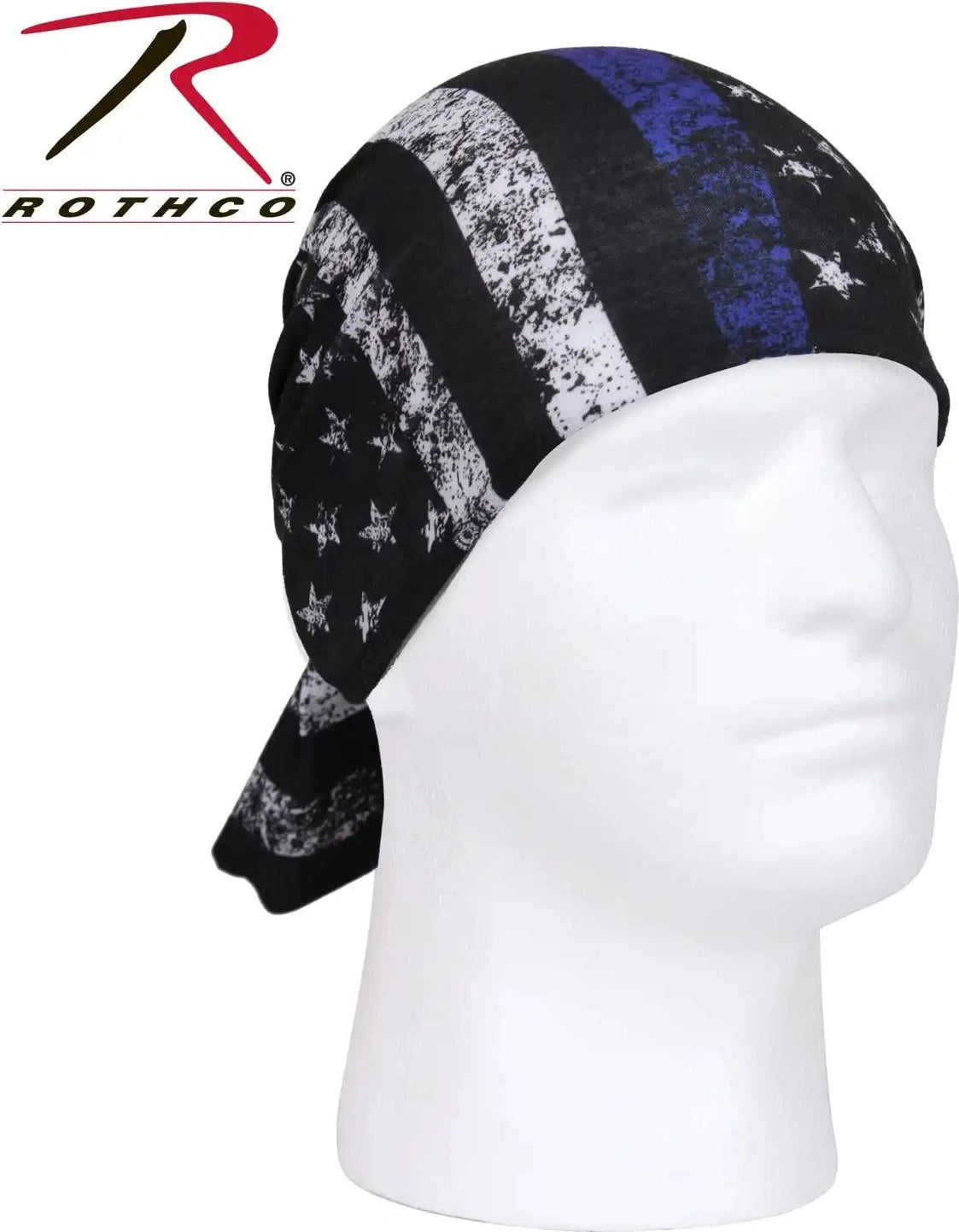 Rothco Thin Blue Line Multi use Tactical Wrap Black / one Size