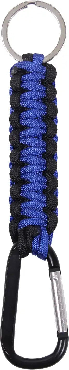 Rothco Thin Blue Line Paracord Keychain with Carabiner