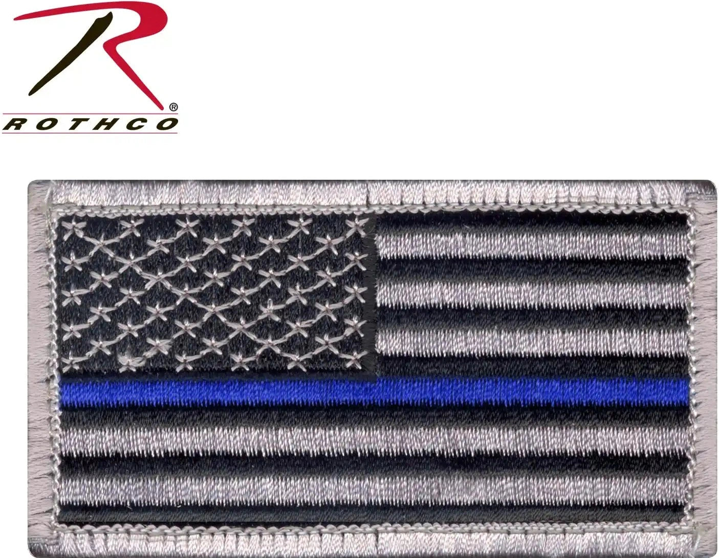Rothco Thin Blue Line Police U.s. Flag Patch Hook Back Normal / Bulk Packaging