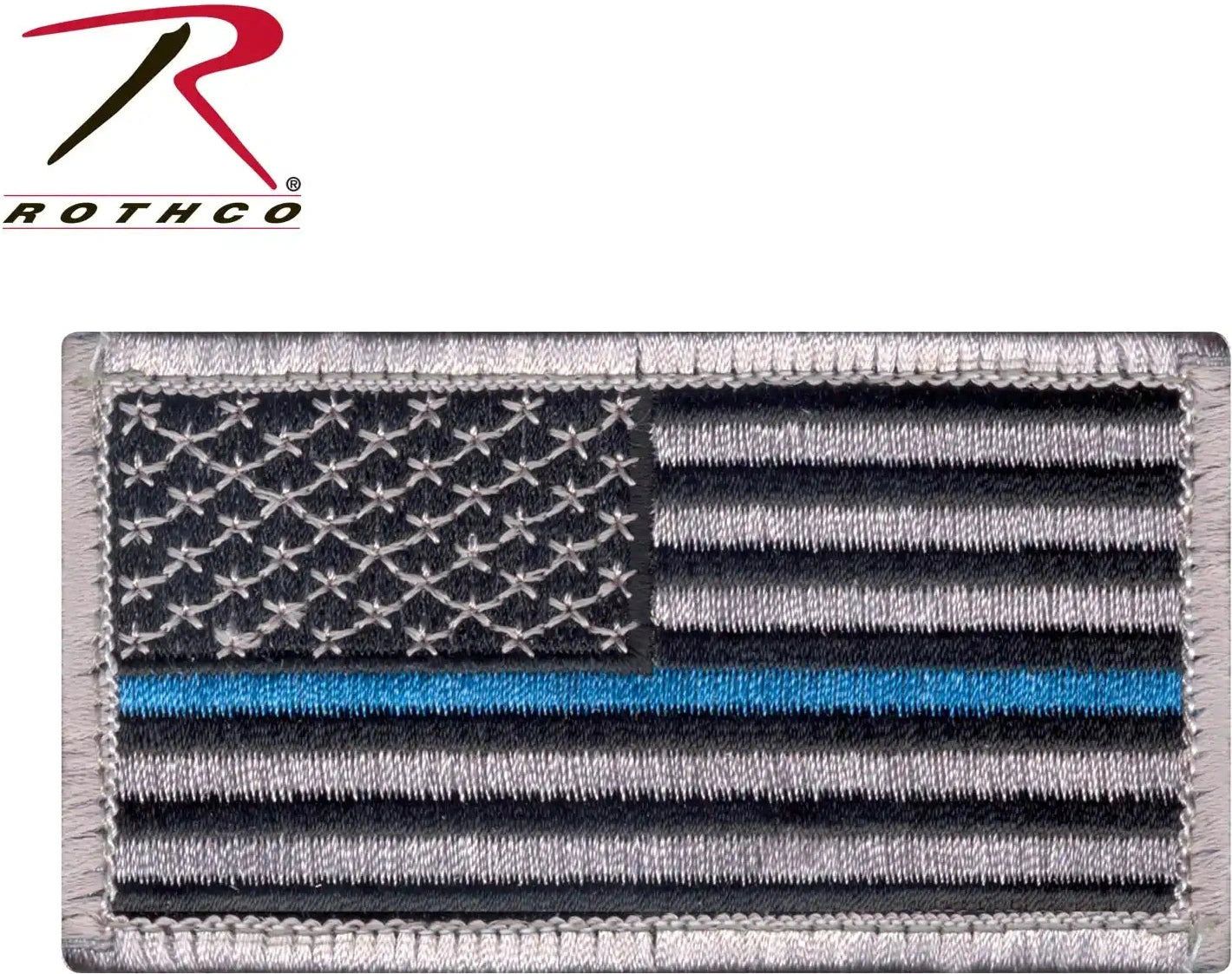 Rothco Thin Blue Line Police U.s. Flag Patch Hook Back Normal / Bulk Packaging