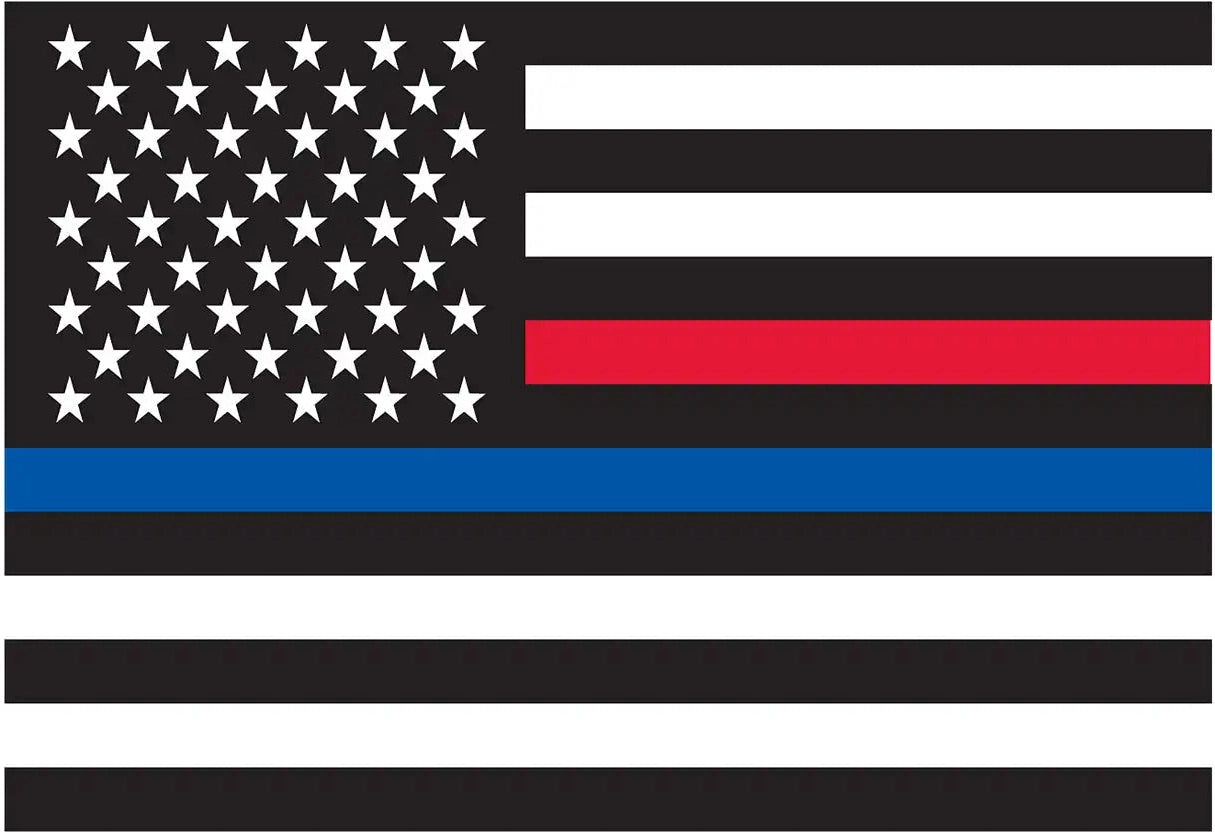 Rothco Thin Blue Line & Red Flag Decal
