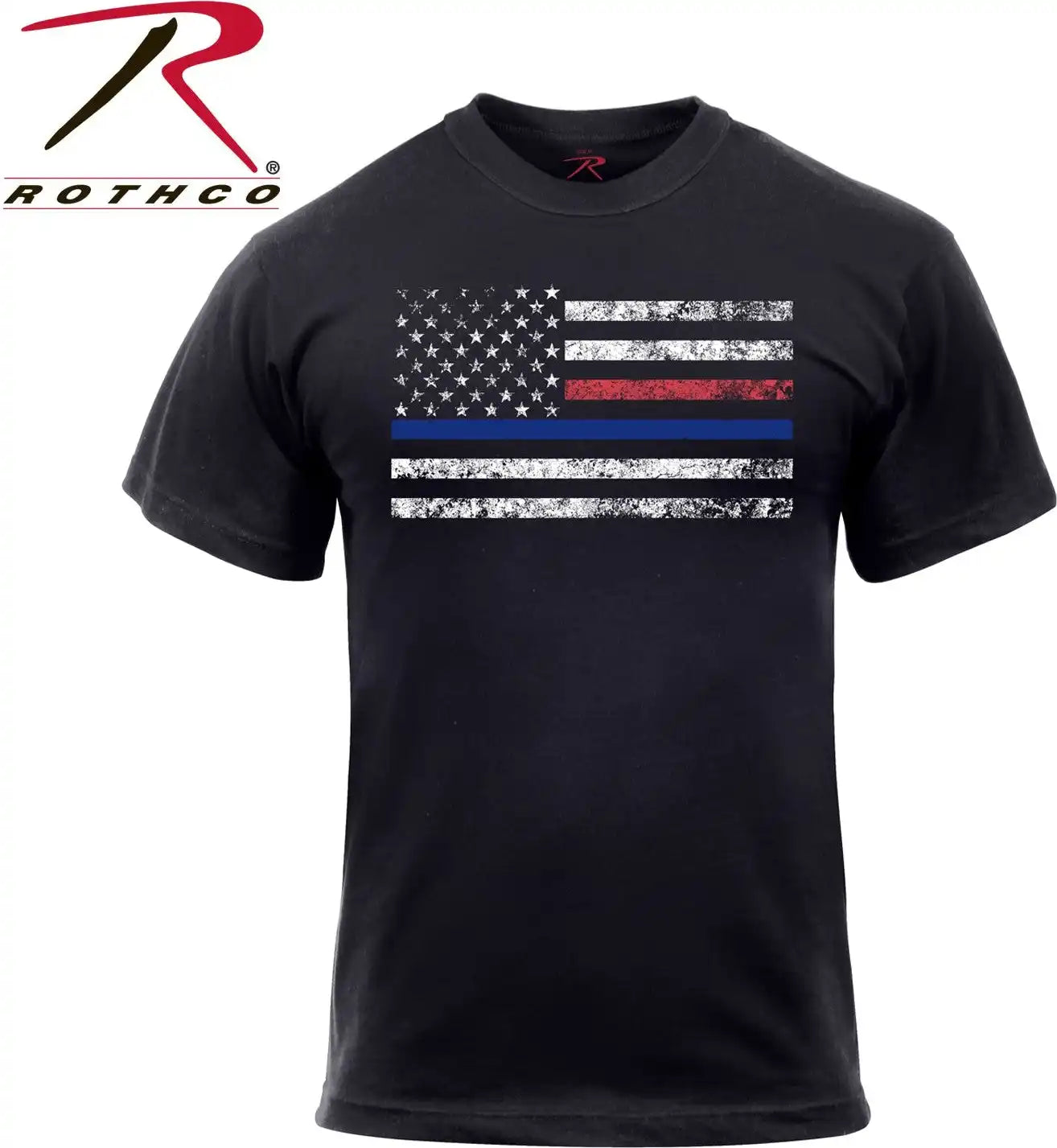 Rothco Thin Blue Line & Red t Shirt