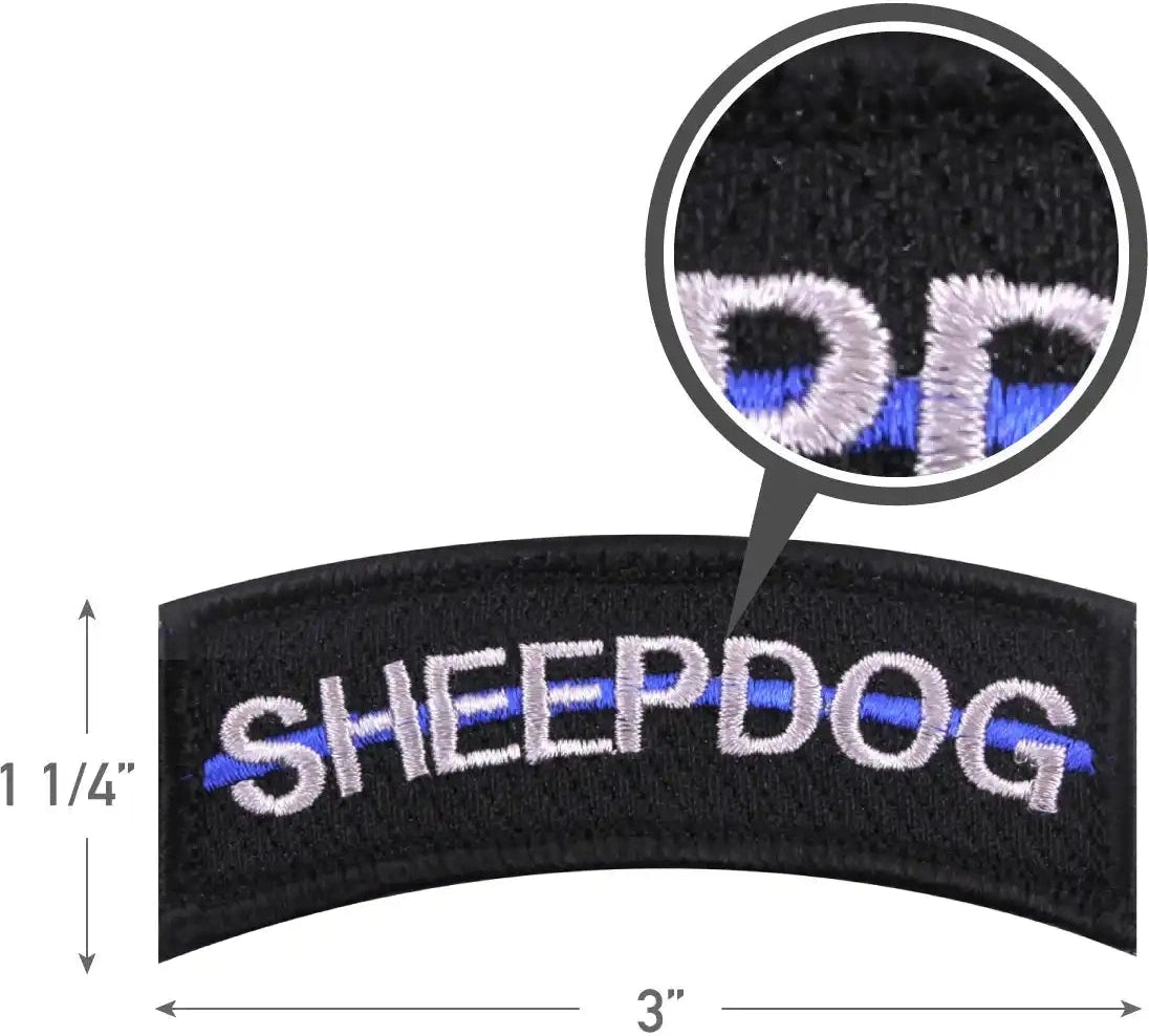 Rothco Thin Blue Line Sheepdog Morale Patch Black