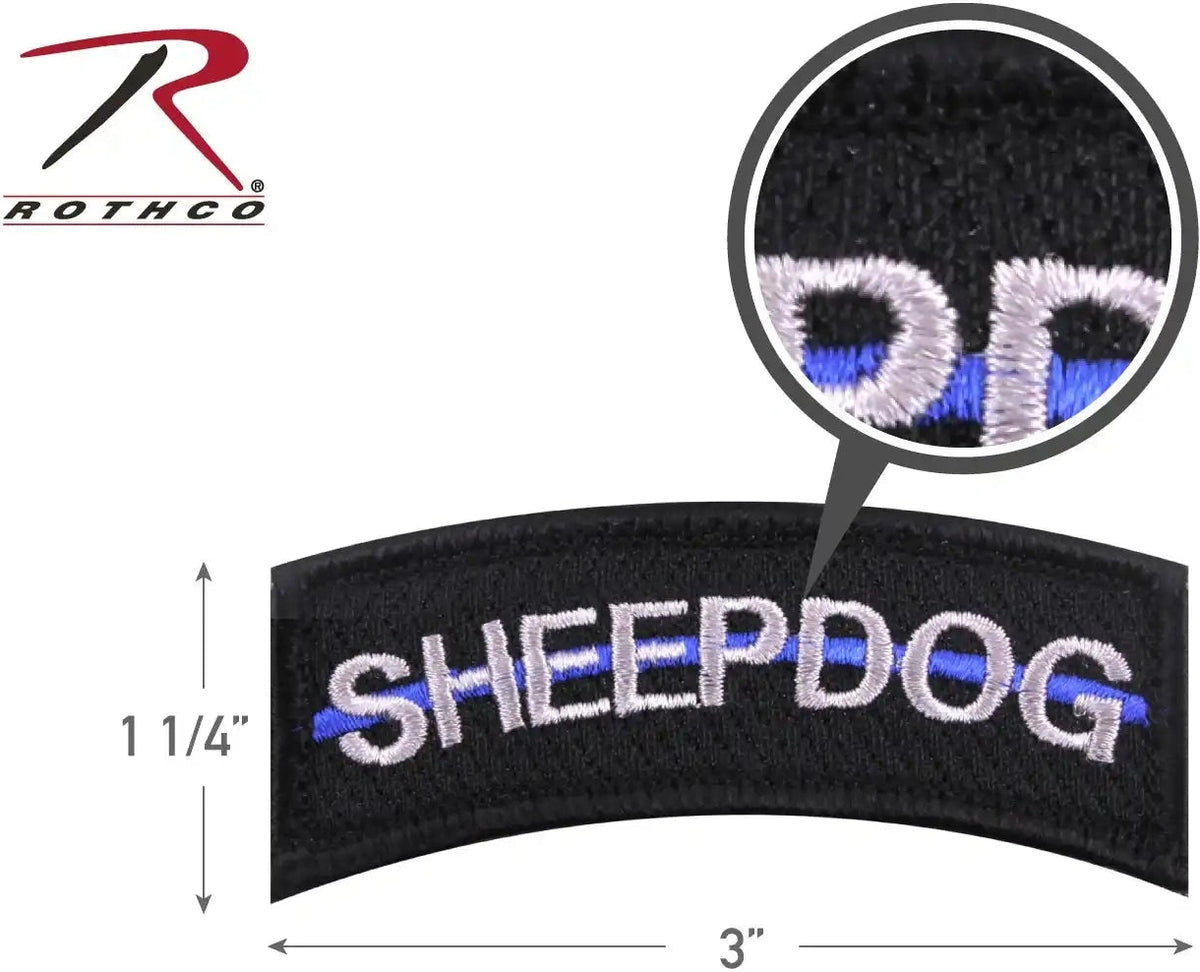 Rothco Thin Blue Line Sheepdog Morale Patch Black