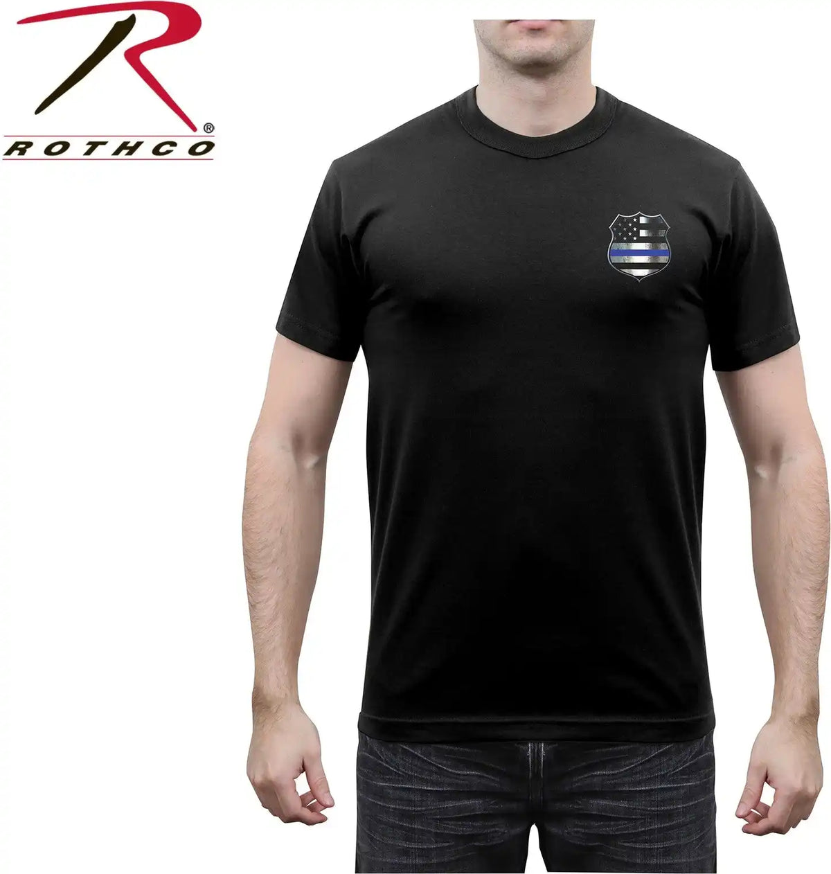 Rothco Thin Blue Line Shield t Shirt