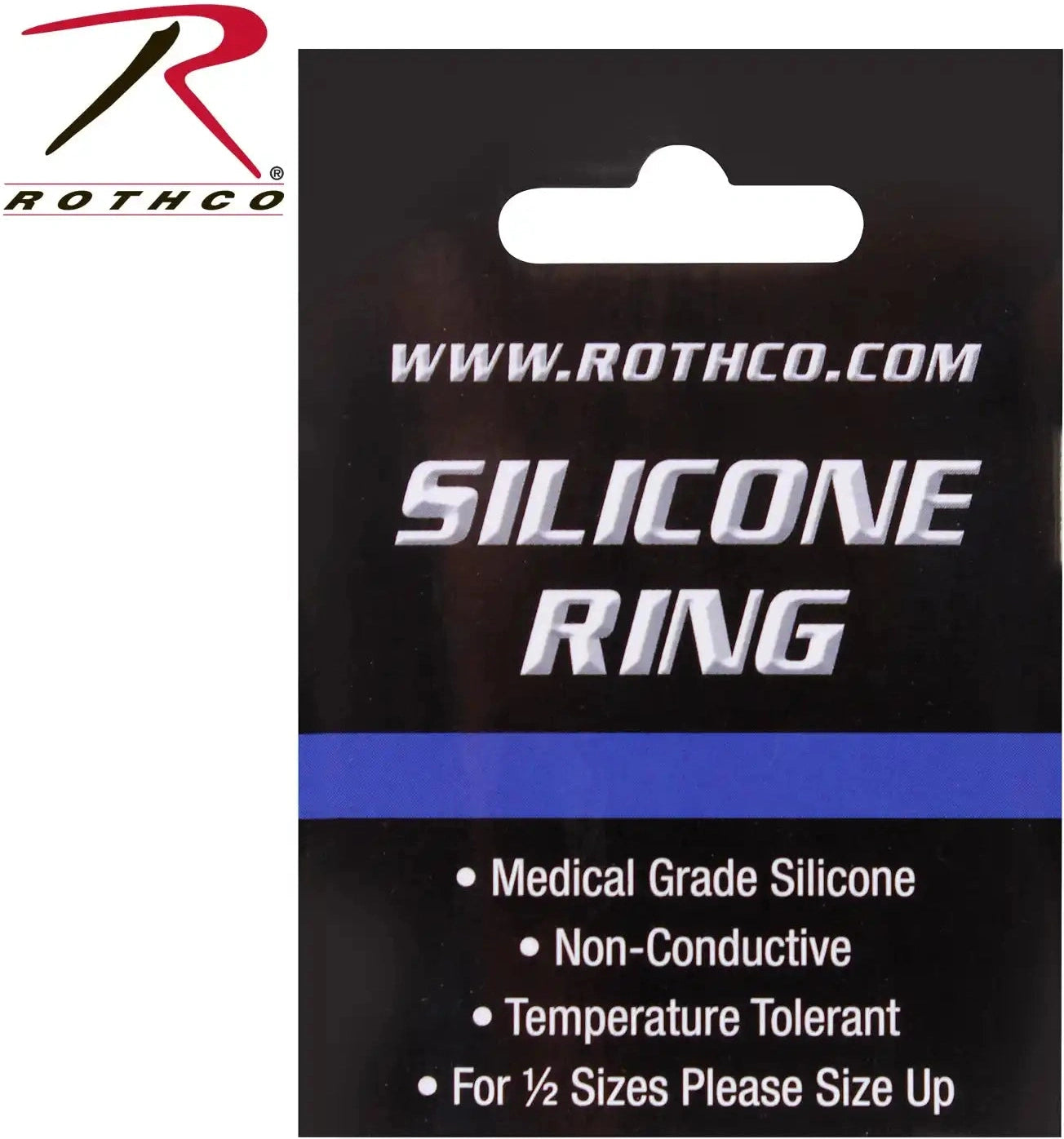 Rothco Thin Blue Line Silicone Ring - 8