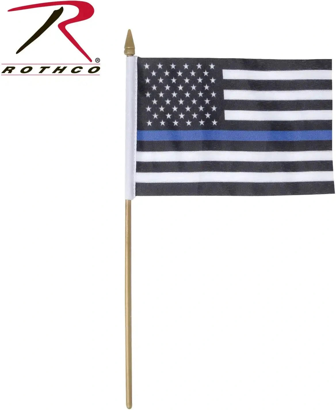 Rothco Thin Blue Line Stick Flag Black