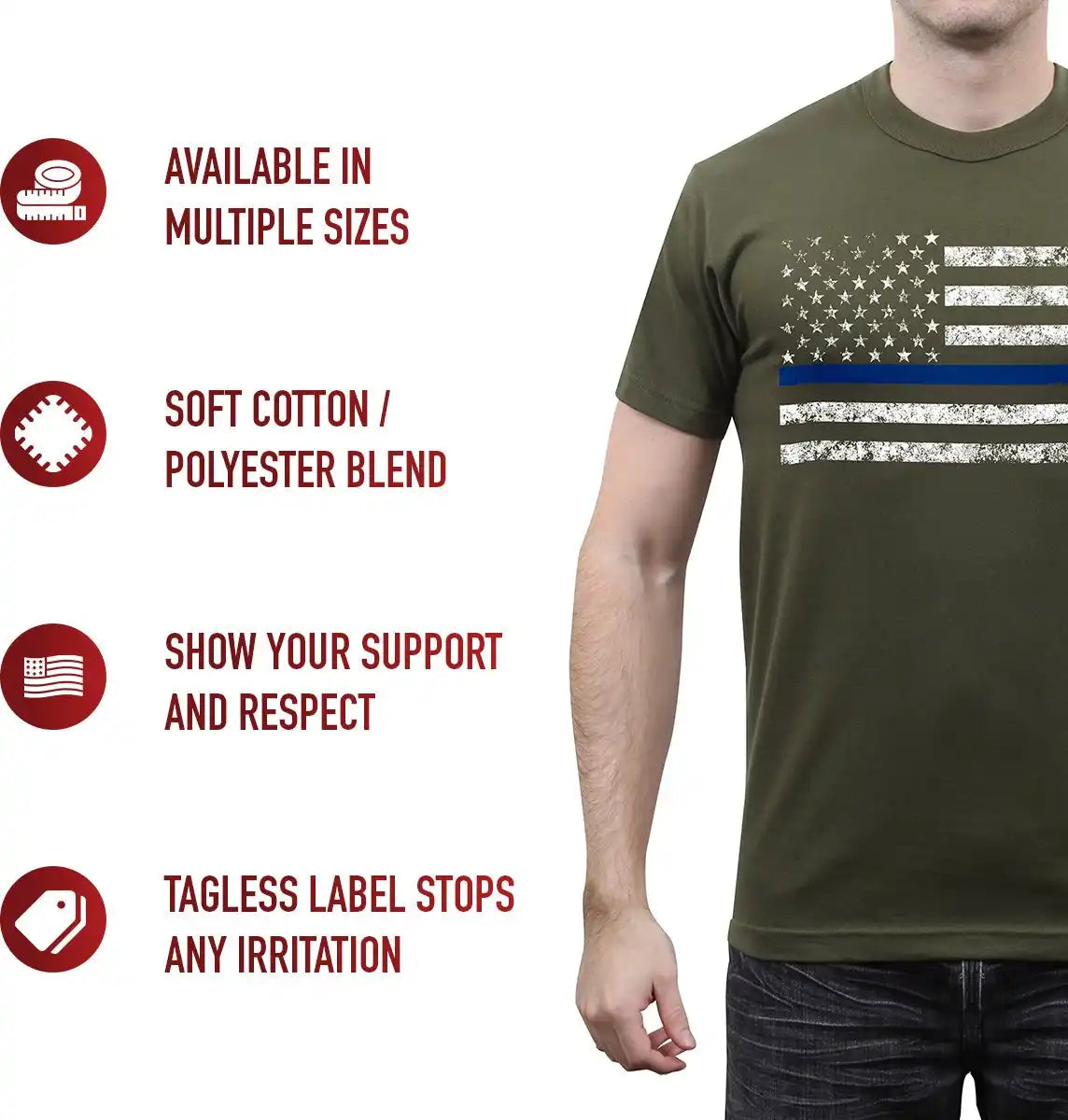 Rothco Thin Blue Line t Shirt