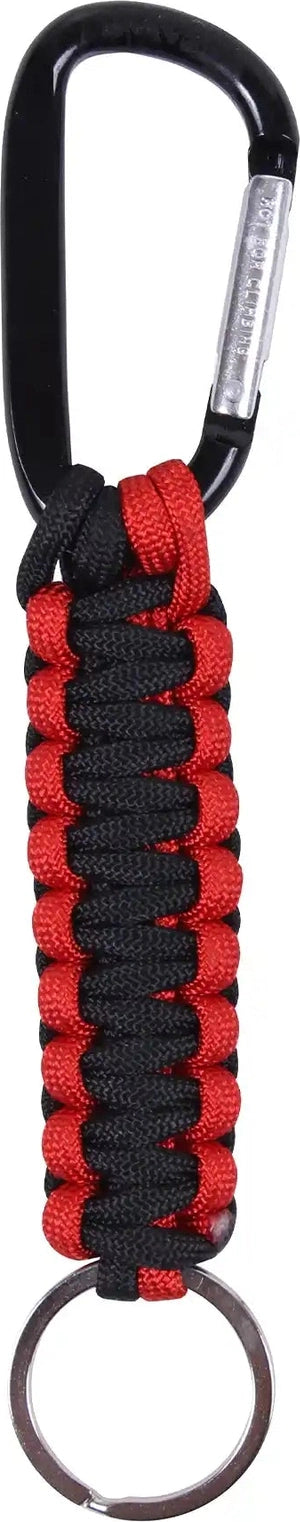 Rothco Thin Red Line Keychain with Carabiner Black