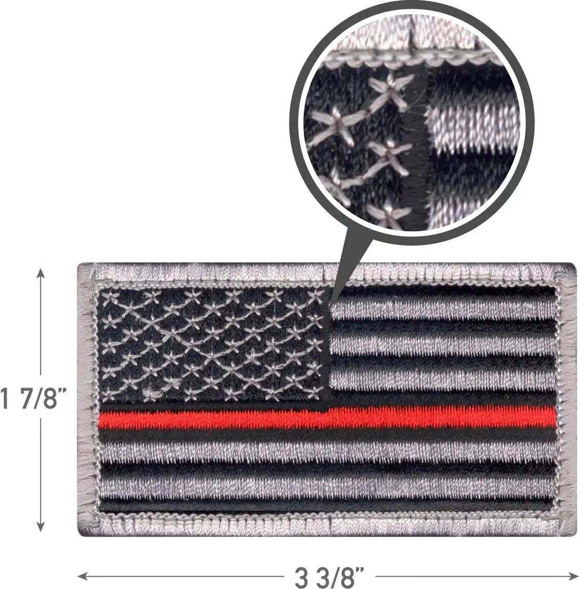Rothco Thin Red Line us Flag Patch Hook Back