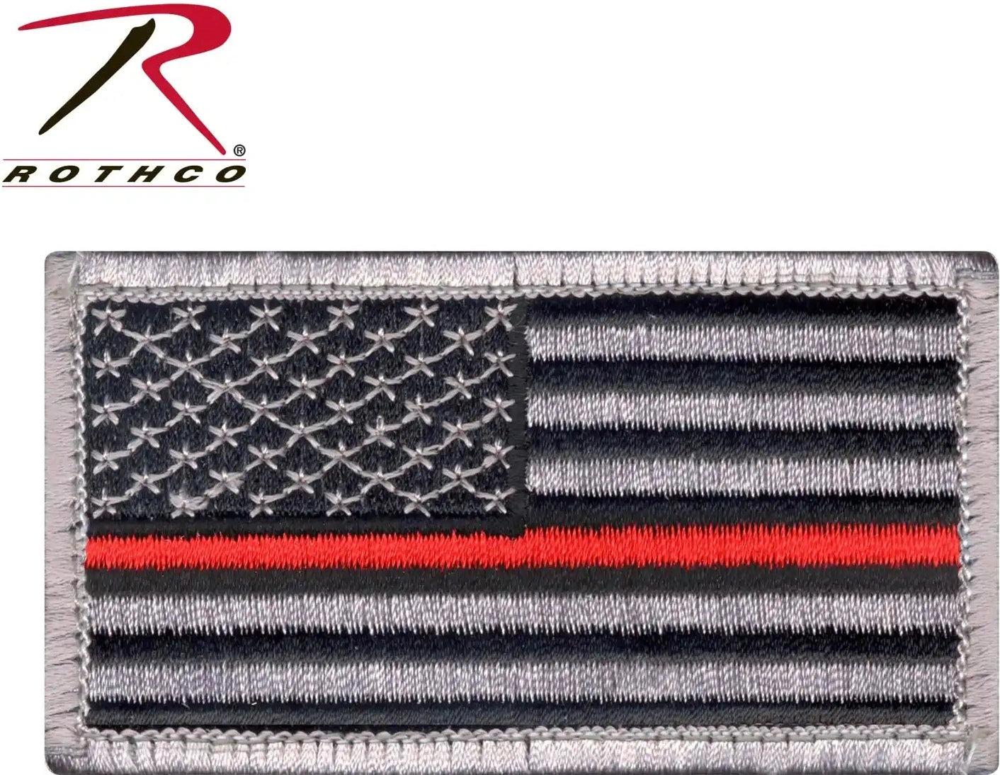 Rothco Thin Red Line us Flag Patch Hook Back