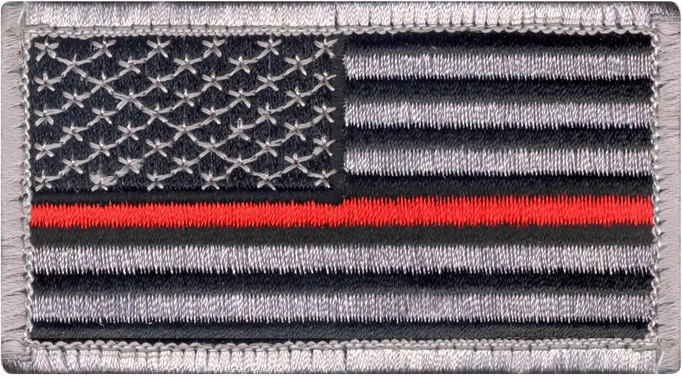 Rothco Thin Red Line us Flag Patch Hook Back