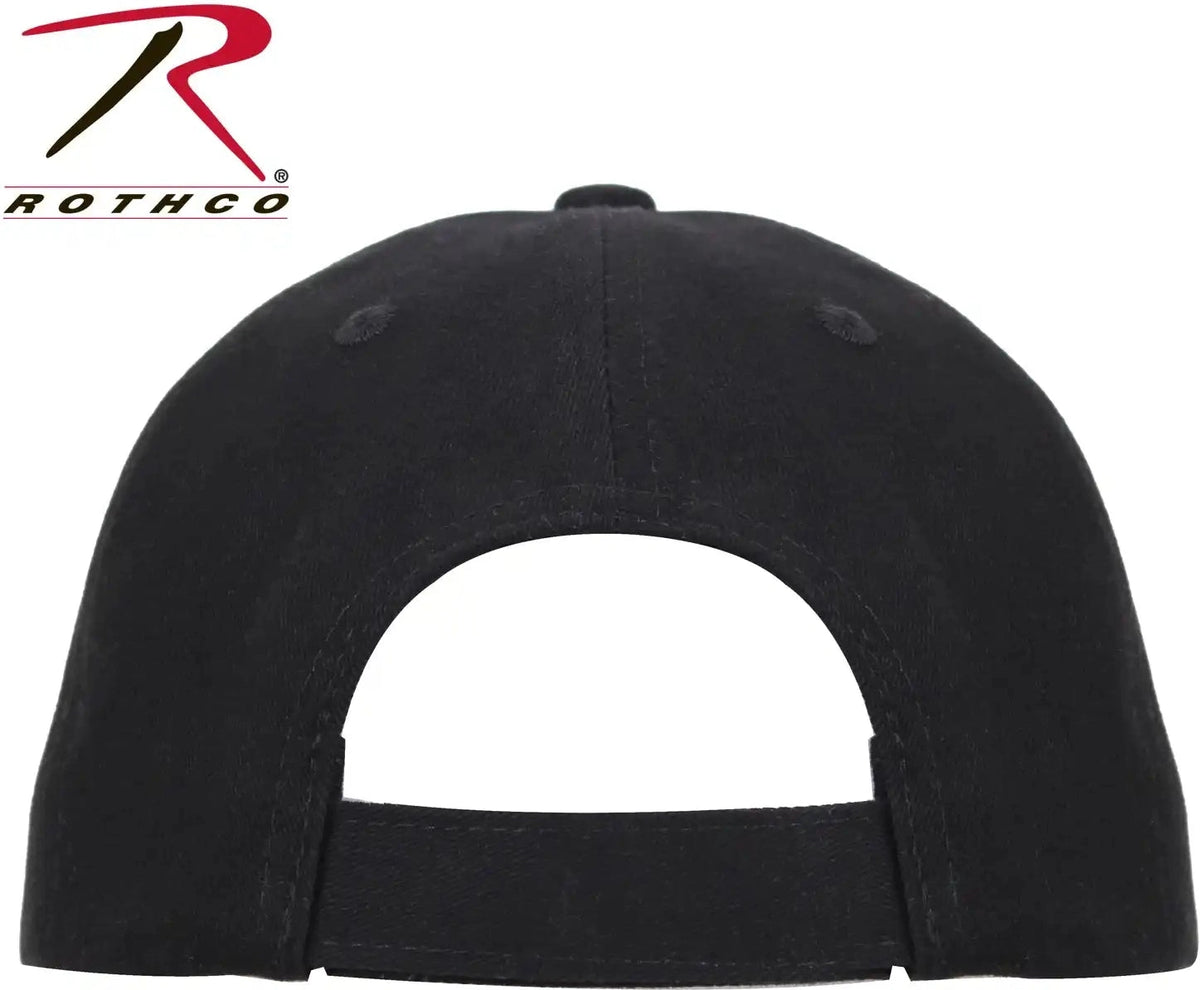 Rothco Thin Silver Line Flag Low Pro Cap Black / one Size