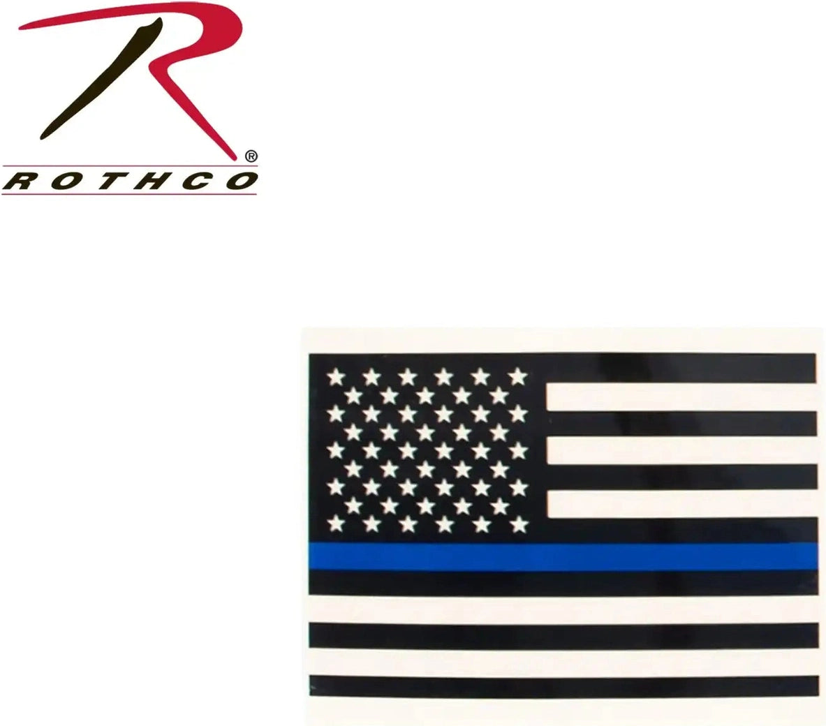 Rothco Transparent Thin Blue Line Flag Decal