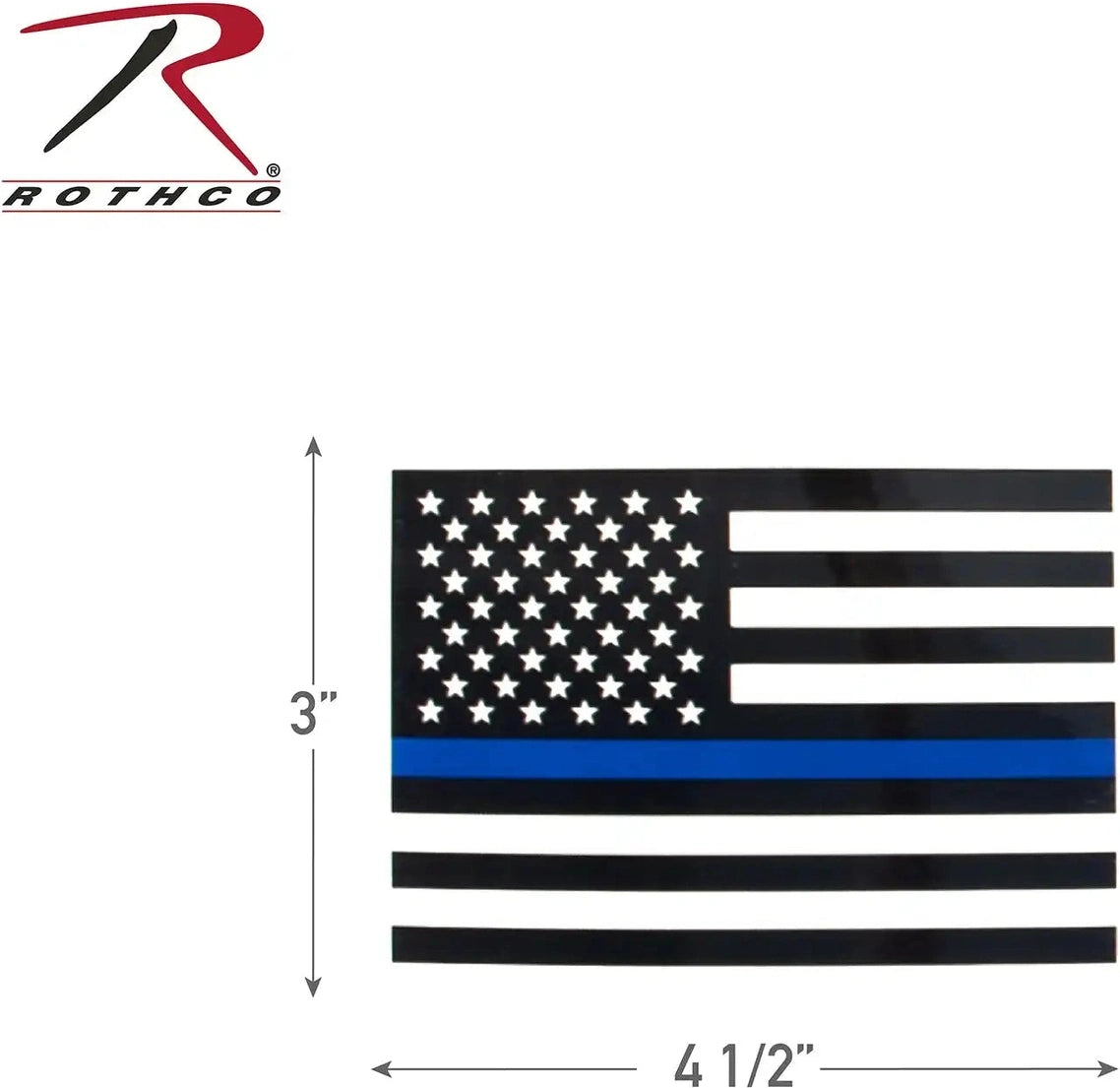 Rothco Transparent Thin Blue Line Flag Decal