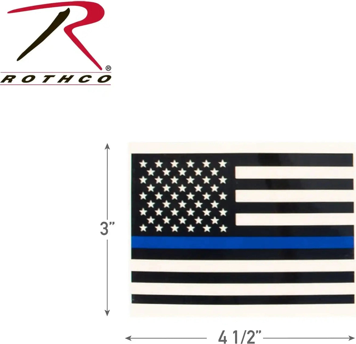 Rothco Transparent Thin Blue Line Flag Decal