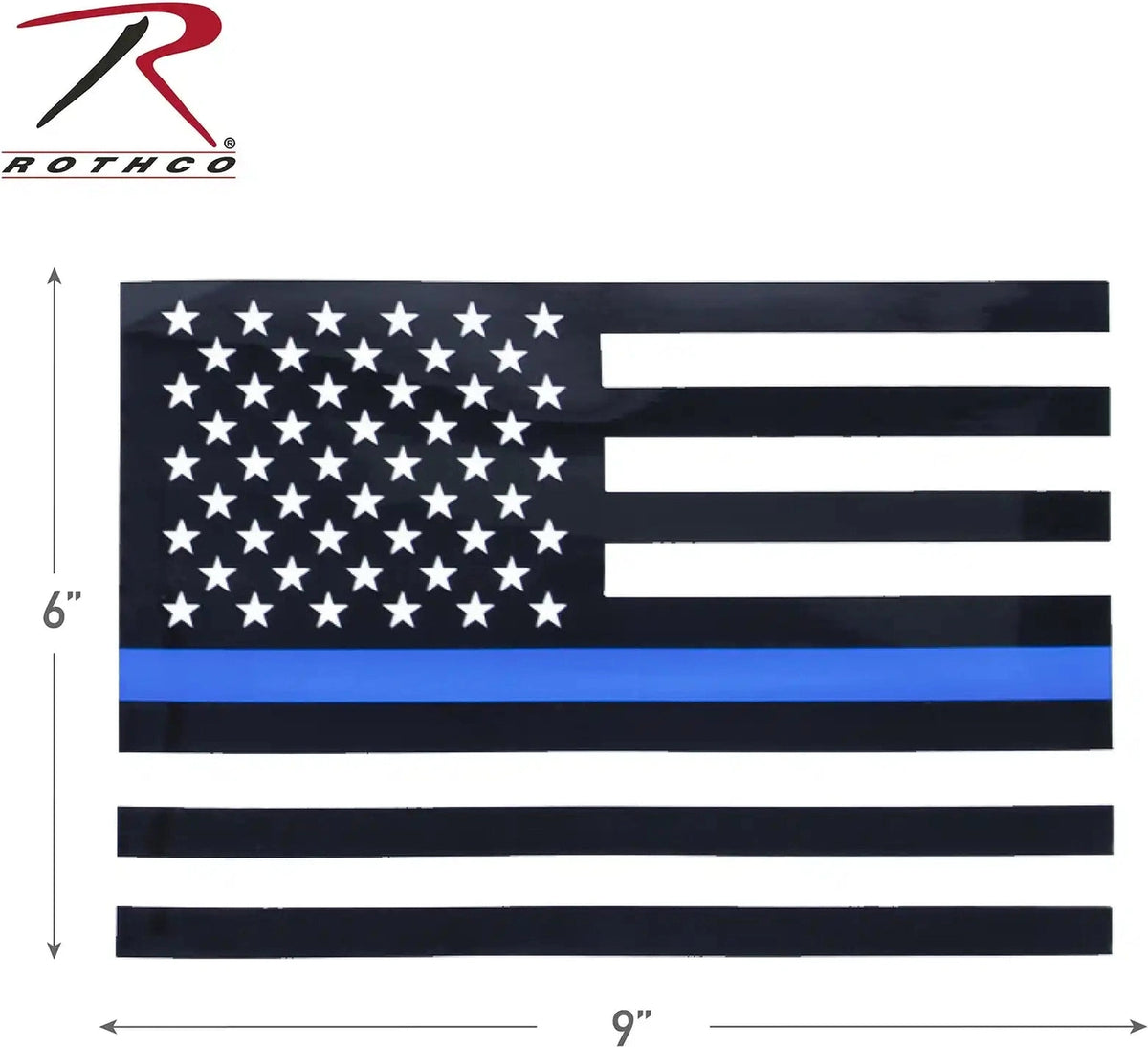 Rothco Transparent Thin Blue Line Flag Decal