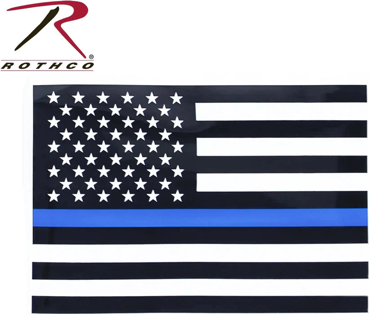 Rothco Transparent Thin Blue Line Flag Decal