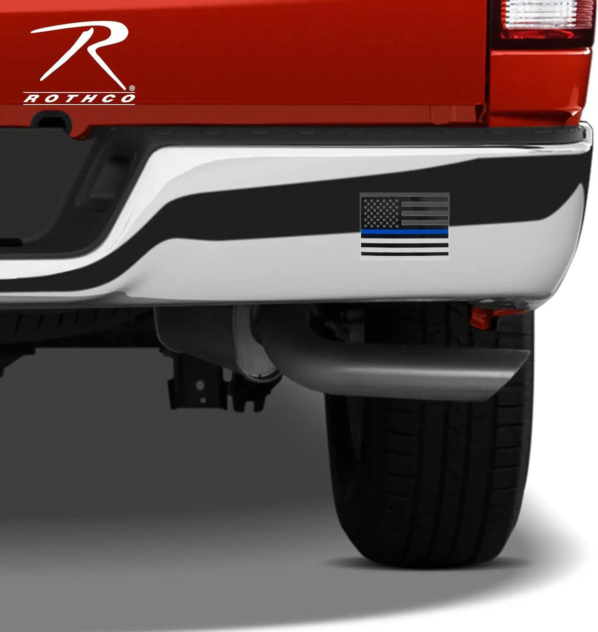 Rothco Transparent Thin Blue Line Flag Decal